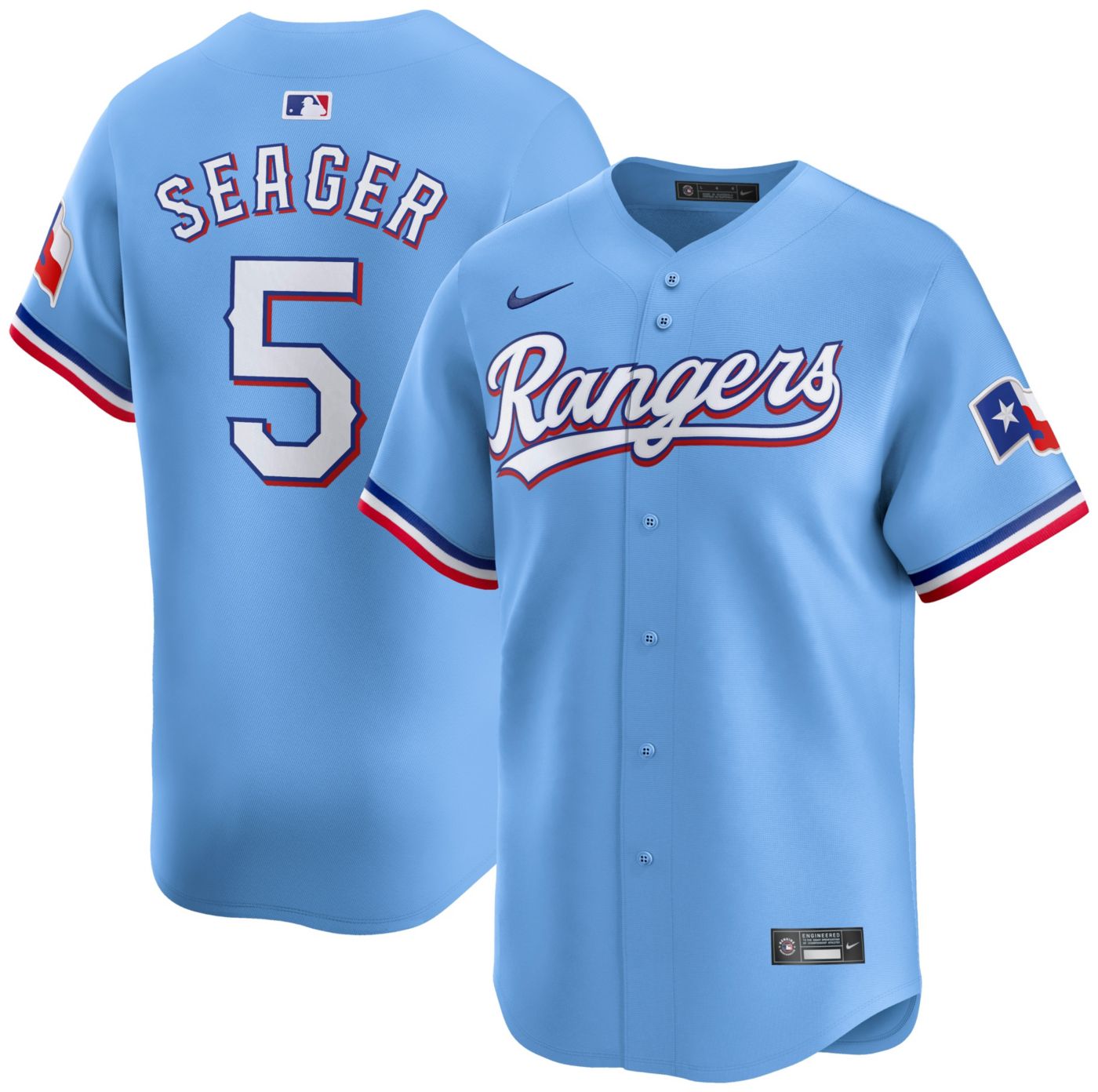 Nike Men s Texas Rangers Corey Seager 5 Blue Limited Vapor Jersey Dick s Sporting Goods