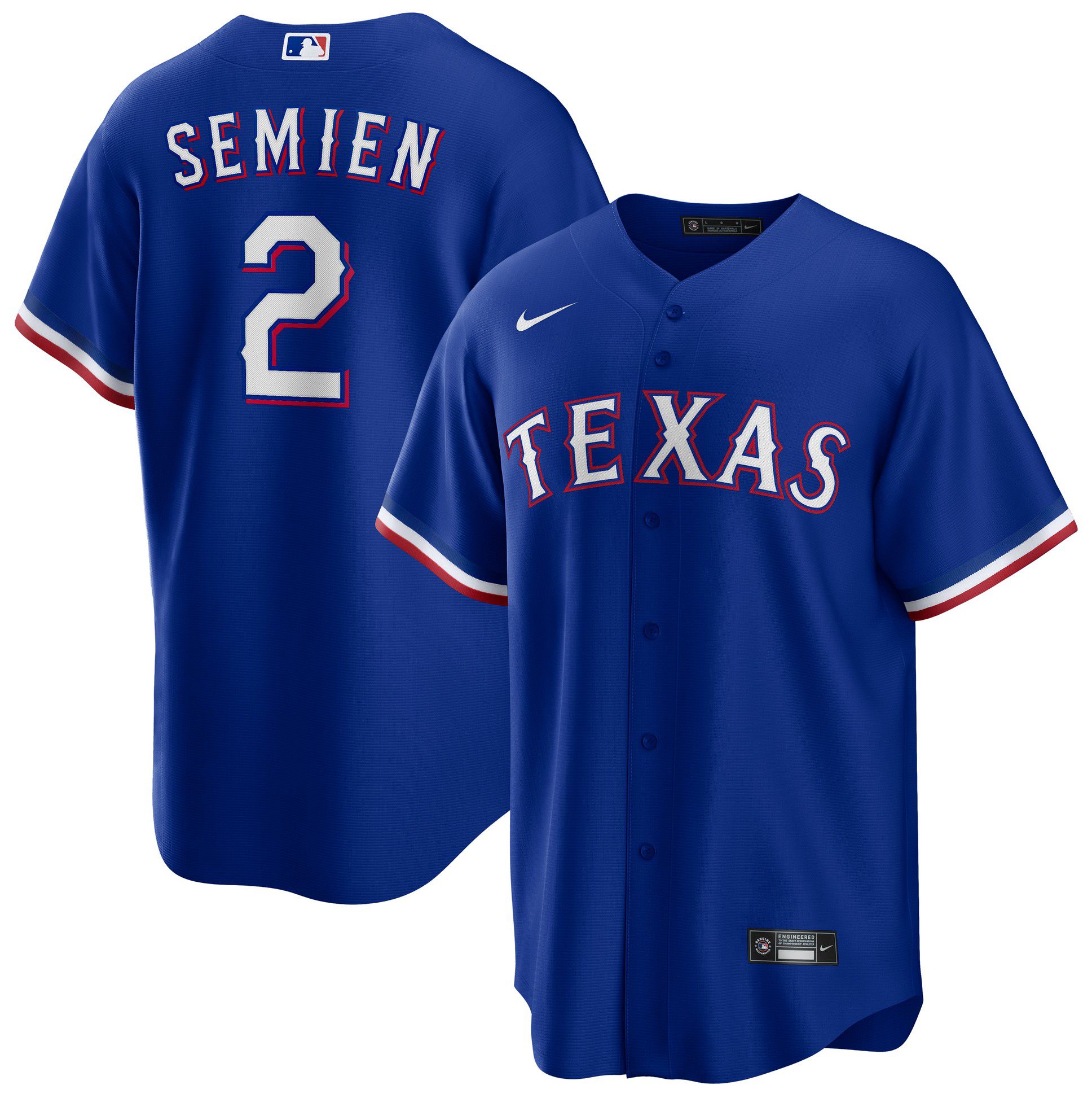 Nike Adult Texas Rangers Marcus Semien #2 Royal Replica Jersey product image