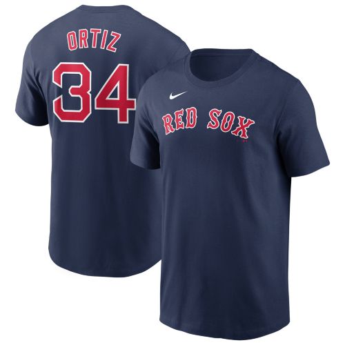 Nike Men's Boston Red Sox Garrett Crochet #35 Navy T-Shirt