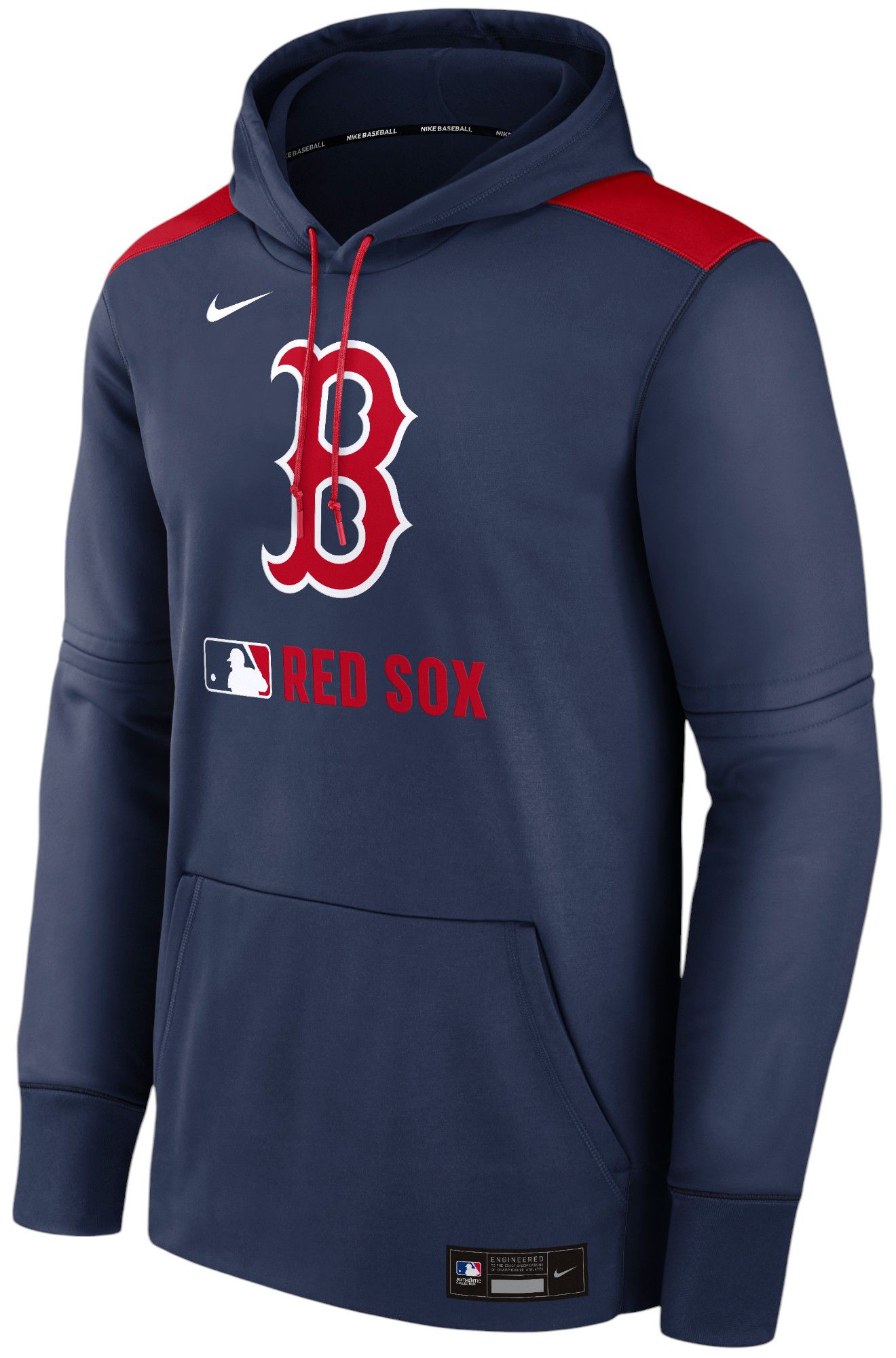 Nike Men's Boston Red Sox Navy Therma Authentic Collection Hoodie product image
