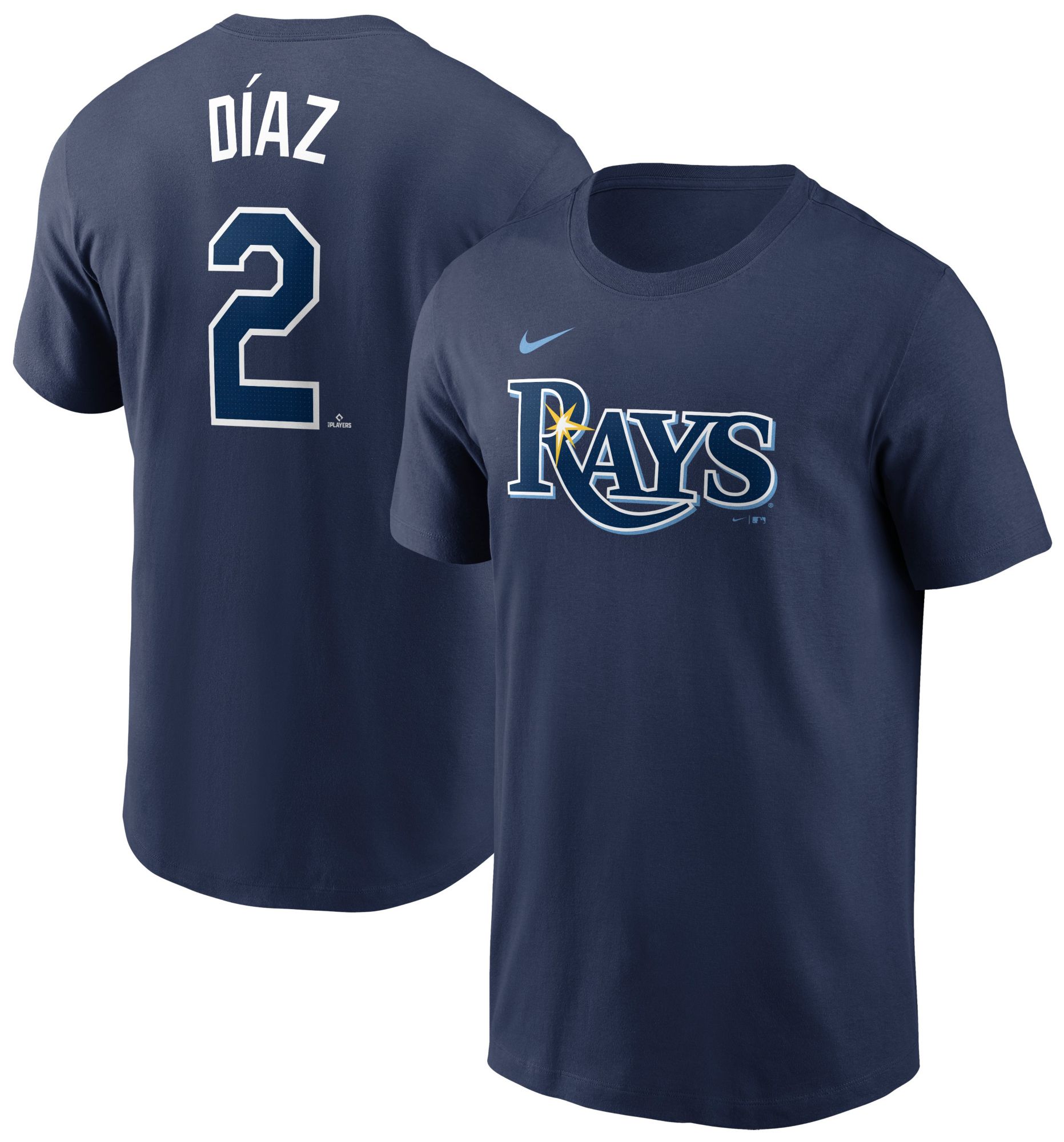 Nike Men's Tampa Bay Rays Yandy Díaz #2 Navy T-Shirt product image