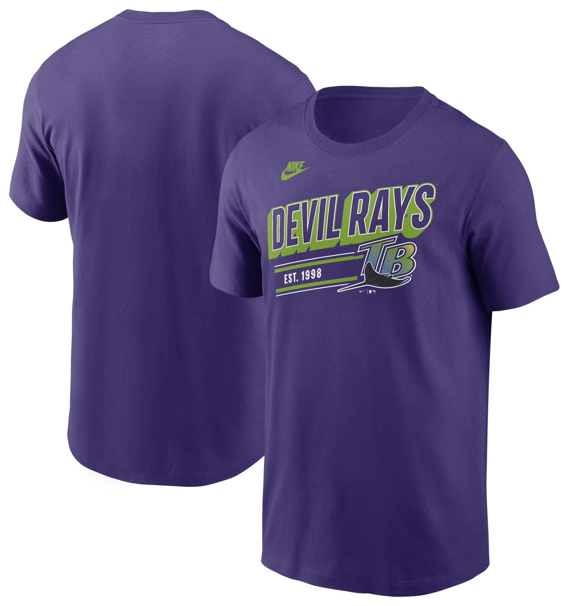 Nike Men's Tampa Bay Rays Purple Retro Logo T-Shirt product image