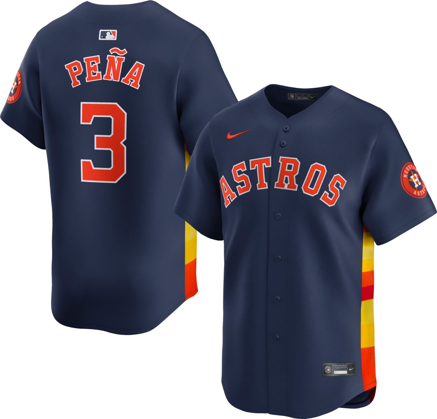 Nike Men s Houston Astros Jeremy Pena 3 Navy Limited Vapor Jersey Dick s Sporting Goods
