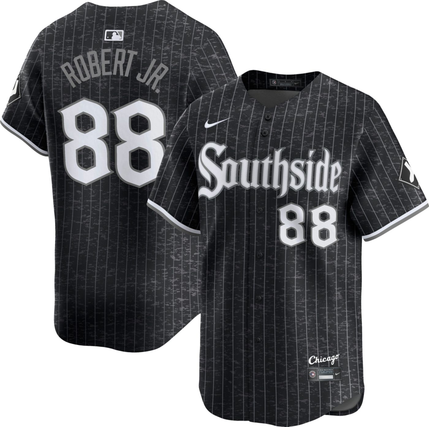 Nike Men s Chicago White Sox Luis Robert Jr. 88 Black Cool Base Jersey Dick s Sporting Goods