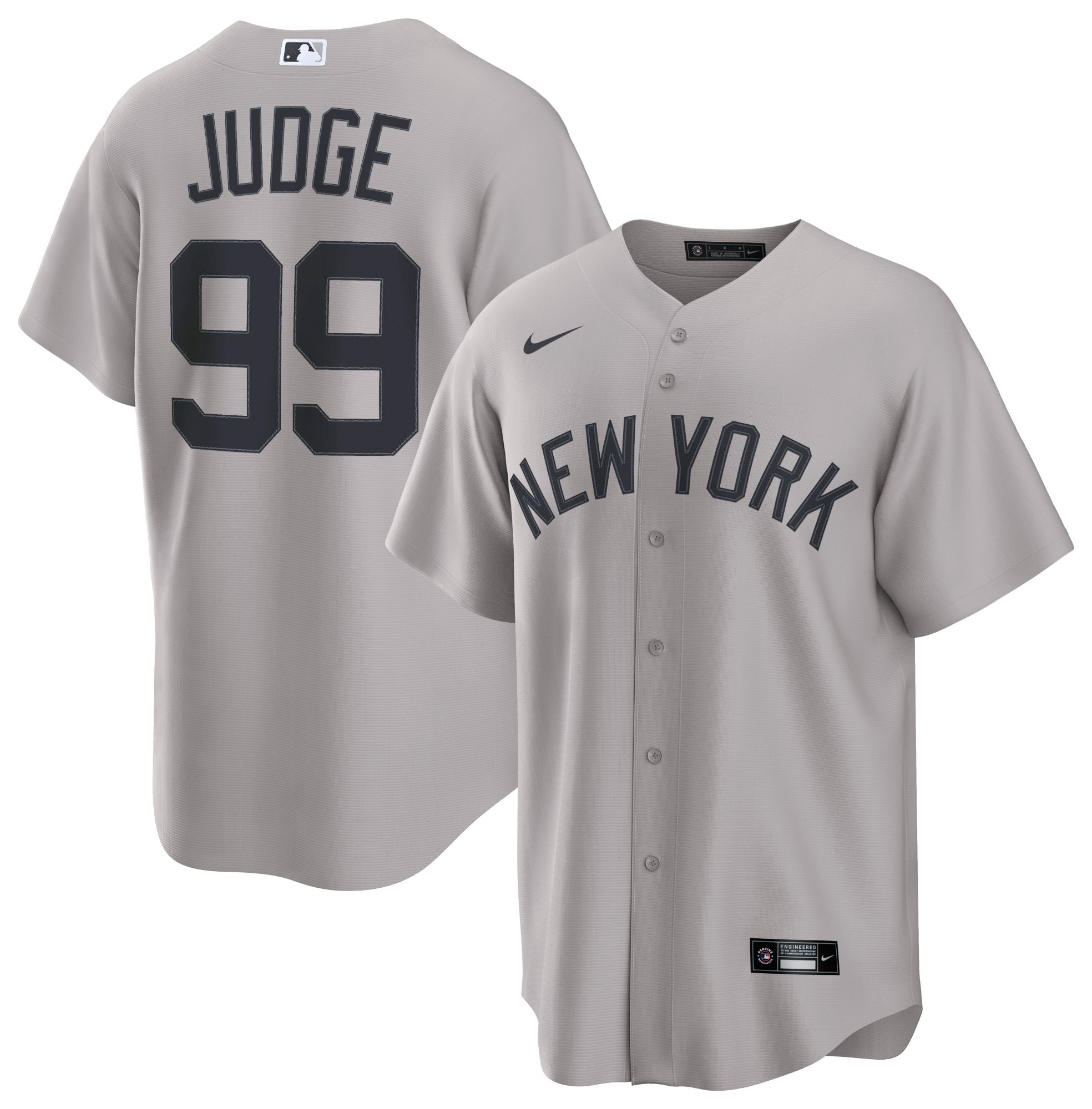 Nike Men's New York Yankees Grey Aaron Judge #99 Replica Jersey product image