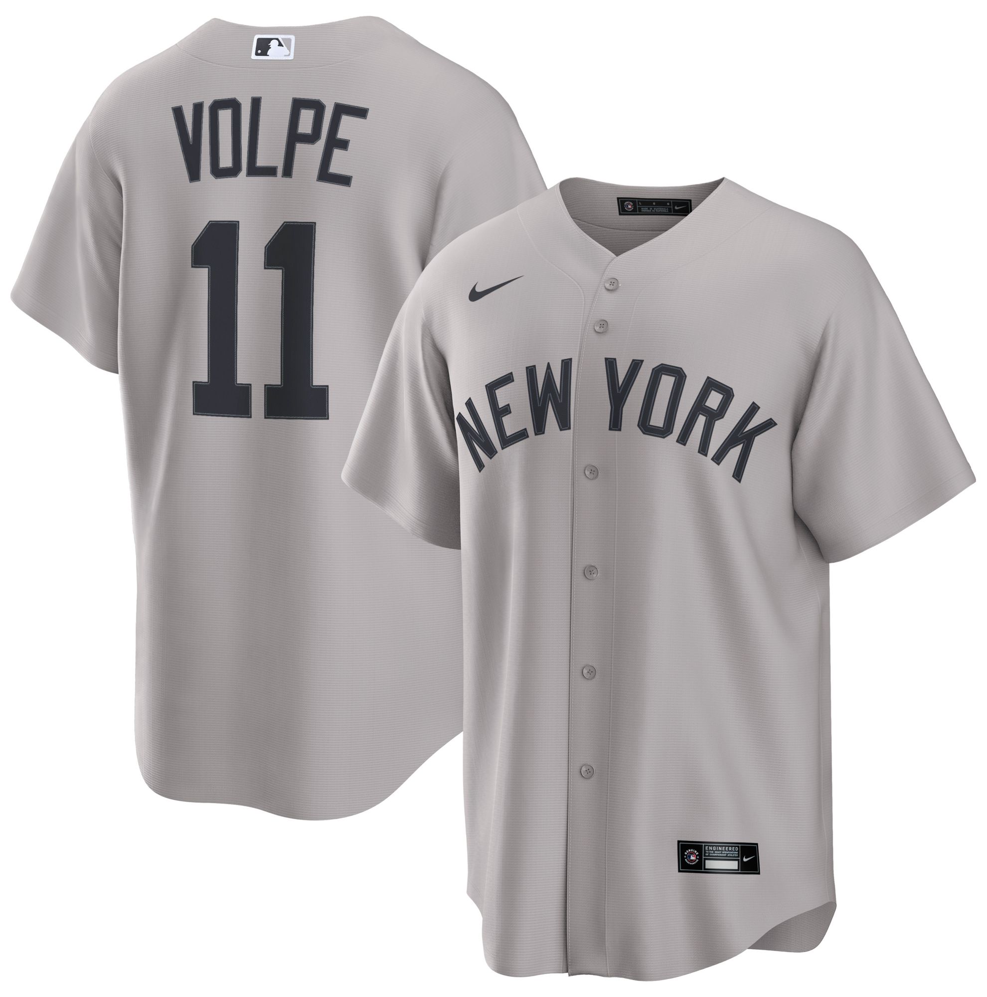Nike Men's New York Yankees Grey Anthony Volpe #11 Replica Jersey product image
