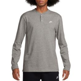 Nike Men's Club Fleece Long Sleeve Henley Shirt | Dick's