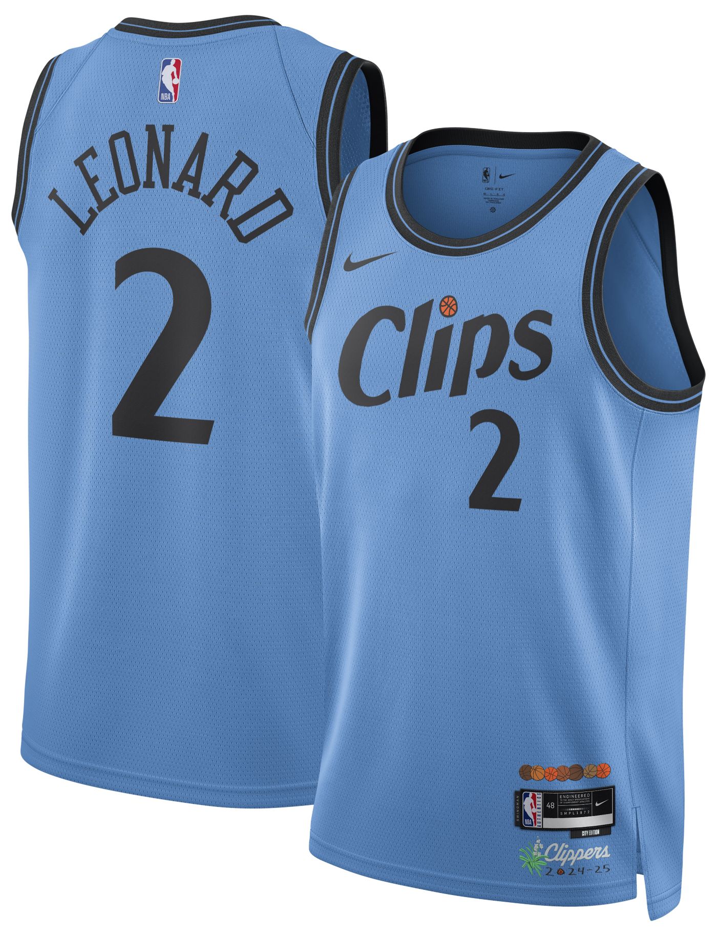 Brand New Nike NBA Los Angeles Clippers City Edition Kawhi Leonard #2 on sale Jersey