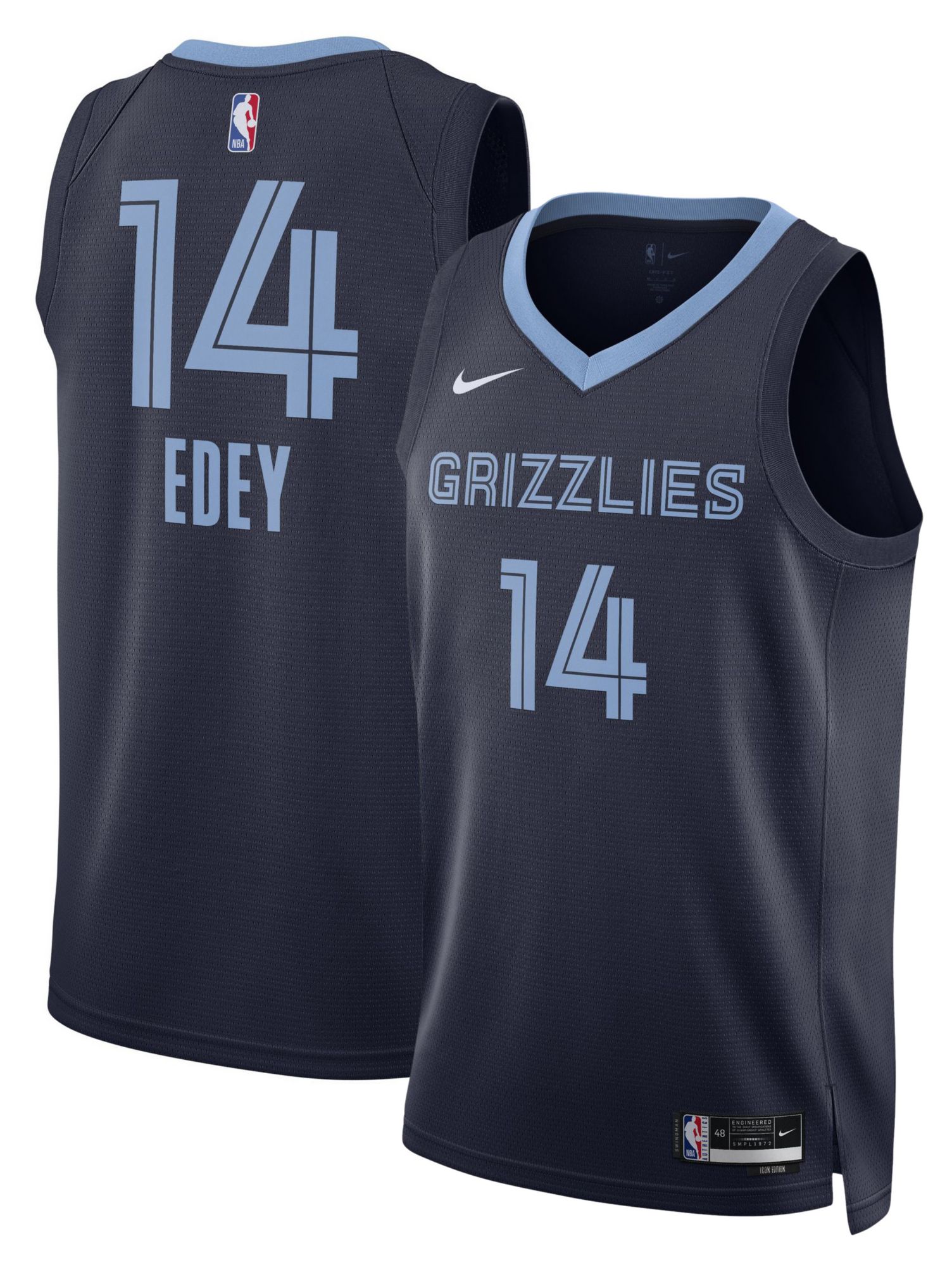 Nike Adult Memphis Grizzlies Zach Edey #14 Swingman Icon Jersey product image