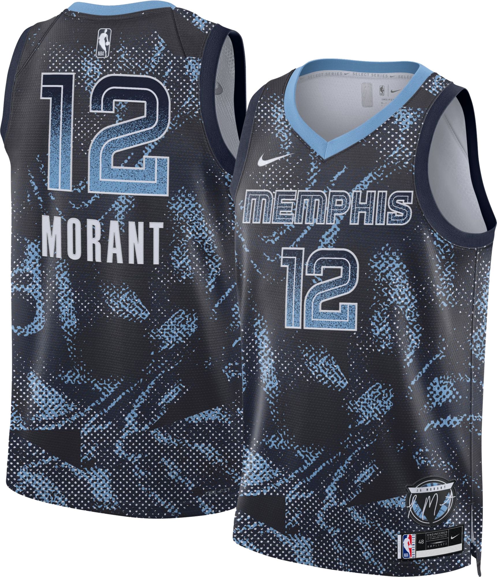 Nike Adult 2024-25 Select Series Memphis Grizzlies Ja Morant #12 Navy Swingman Jersey product image