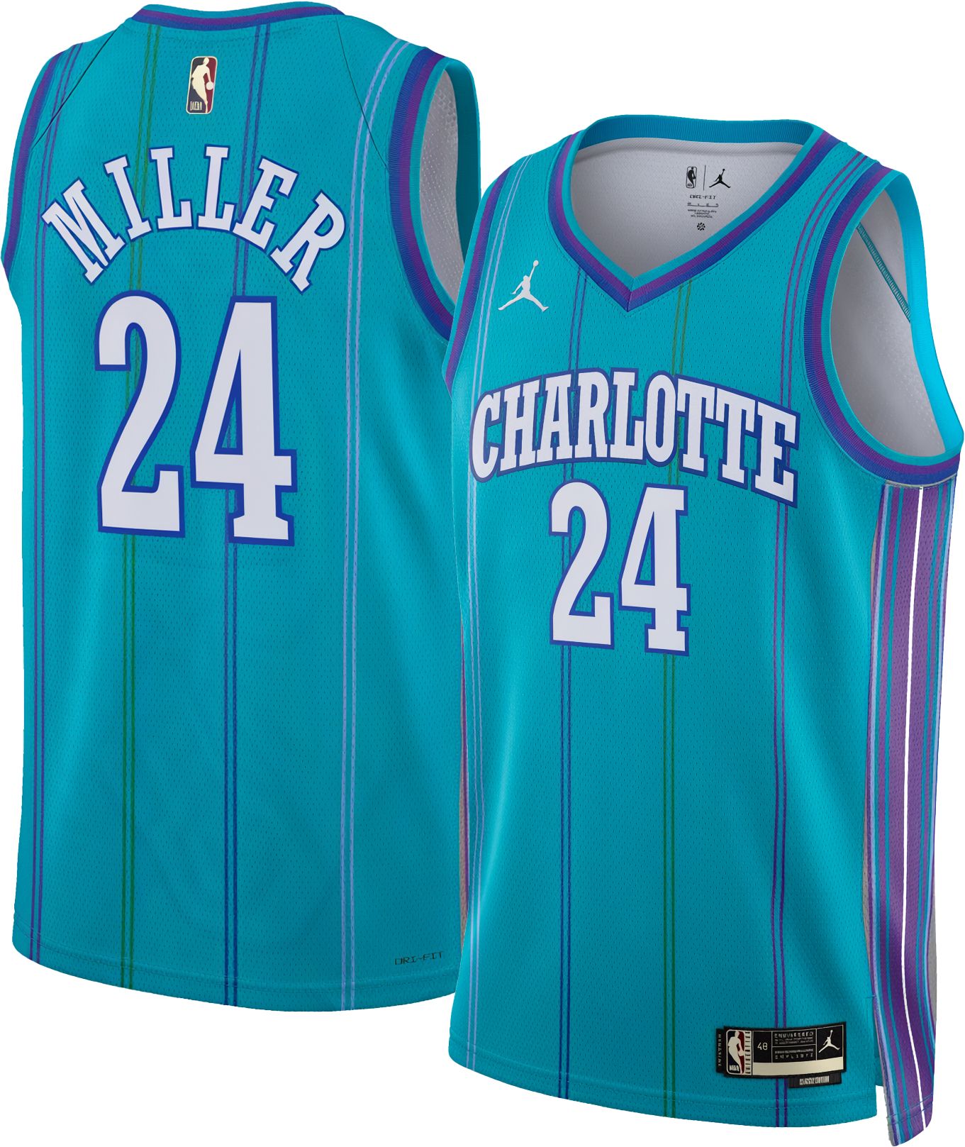 Jordan Adult Charlotte Hornets Brandon Miller #24 Hardwood Classics Swingman Jersey product image