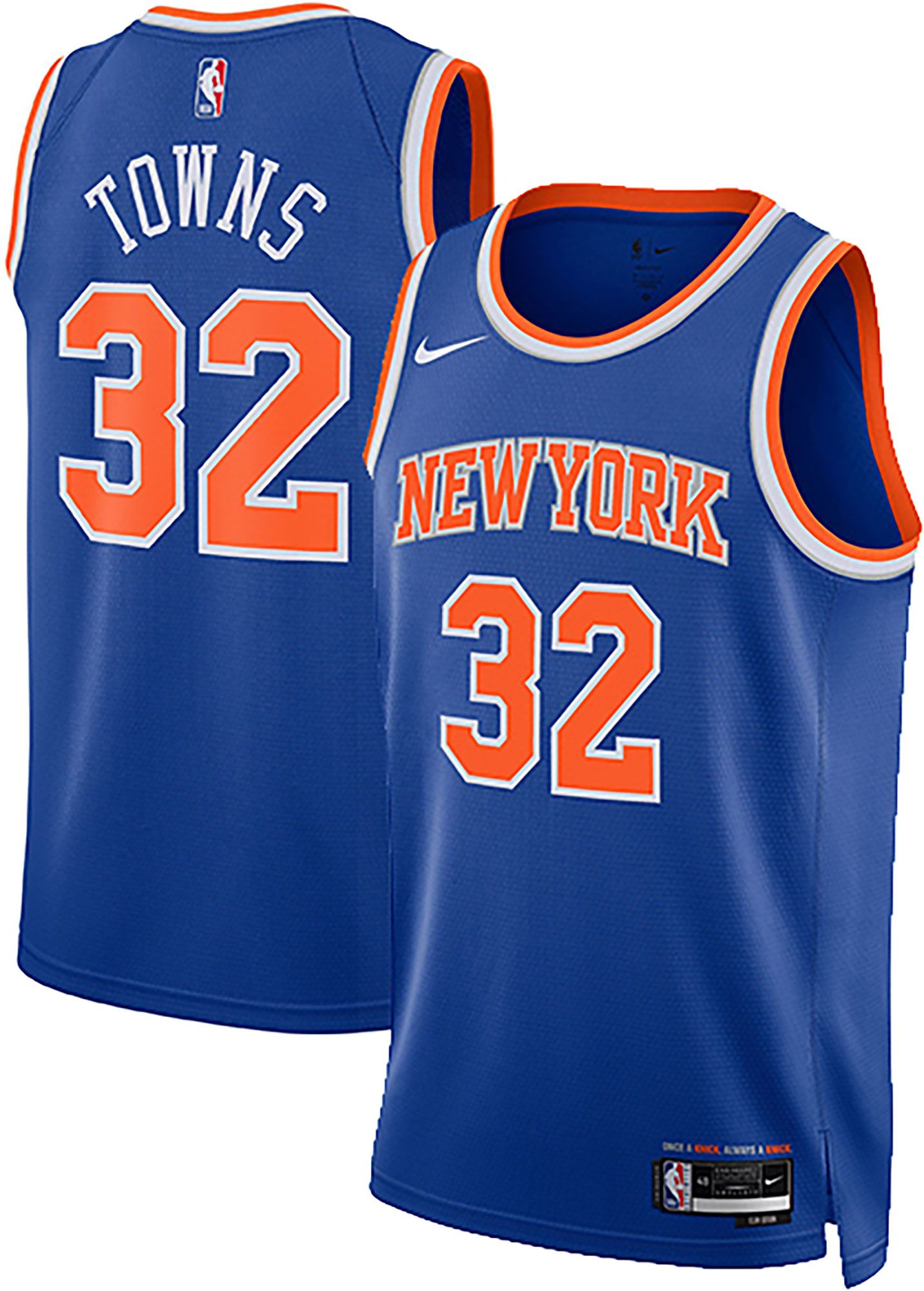 Nike Adult New York Knicks Karl-Anthony Towns #32 Swingman Icon Jersey product image
