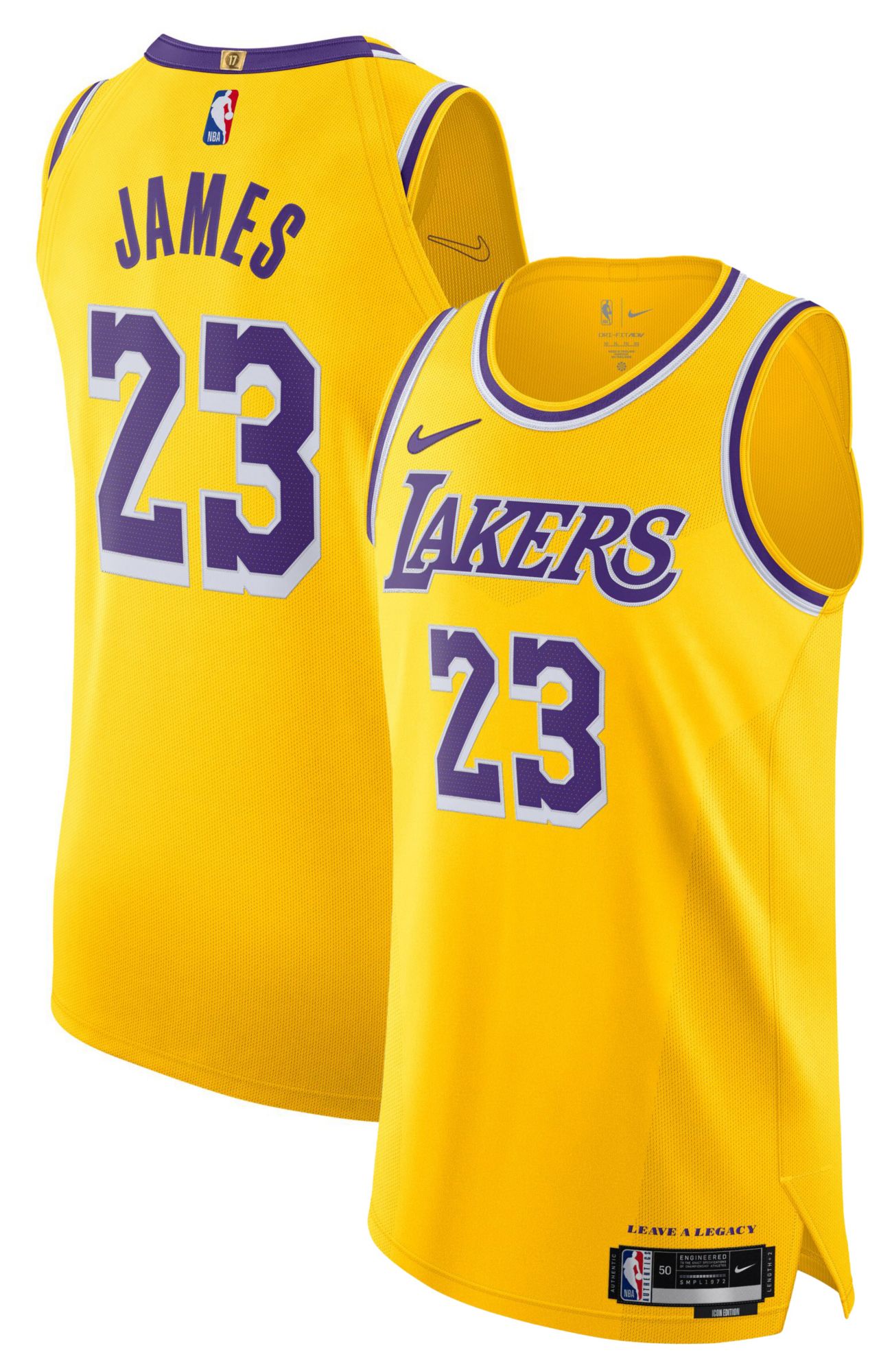 Nike Adult Los Angeles Lakers LeBron James #23 Authentic Icon Jersey product image