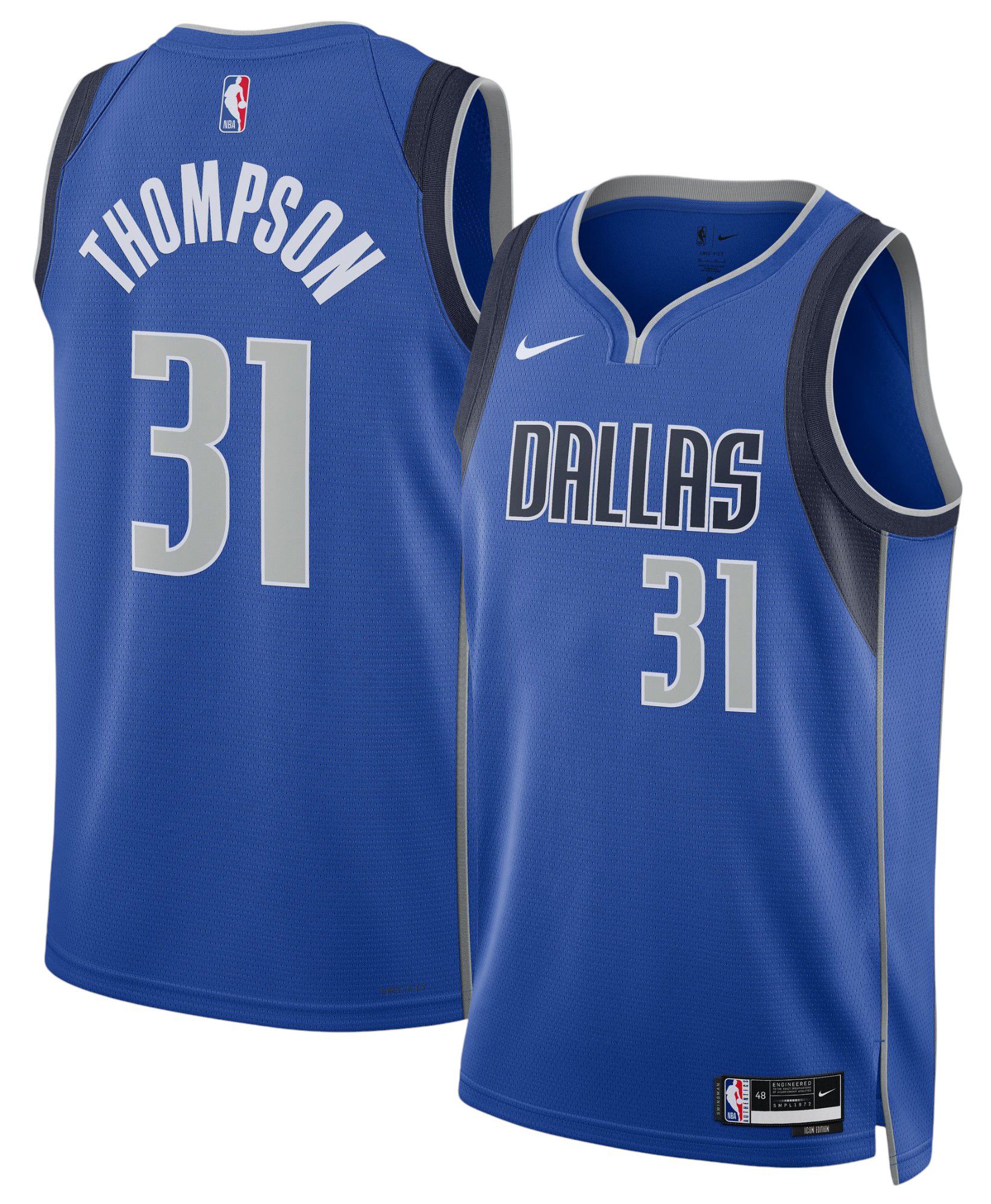Nike Adult Dallas Mavericks Klay Thompson #31 Blue Swingman Icon Jersey product image