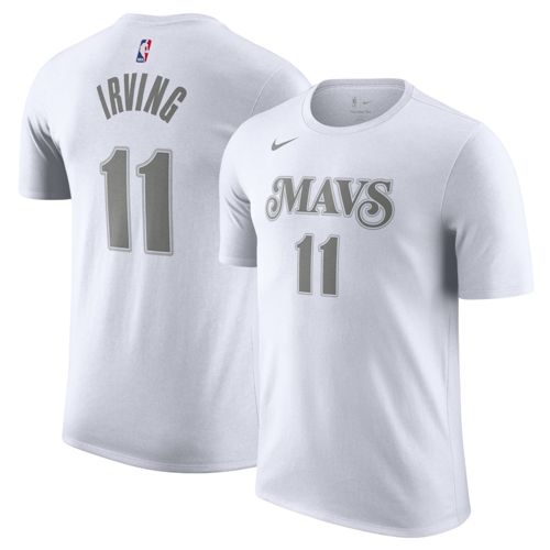 Nike Men's Dallas Mavericks Kyrie Irving #11 White T-Shirt