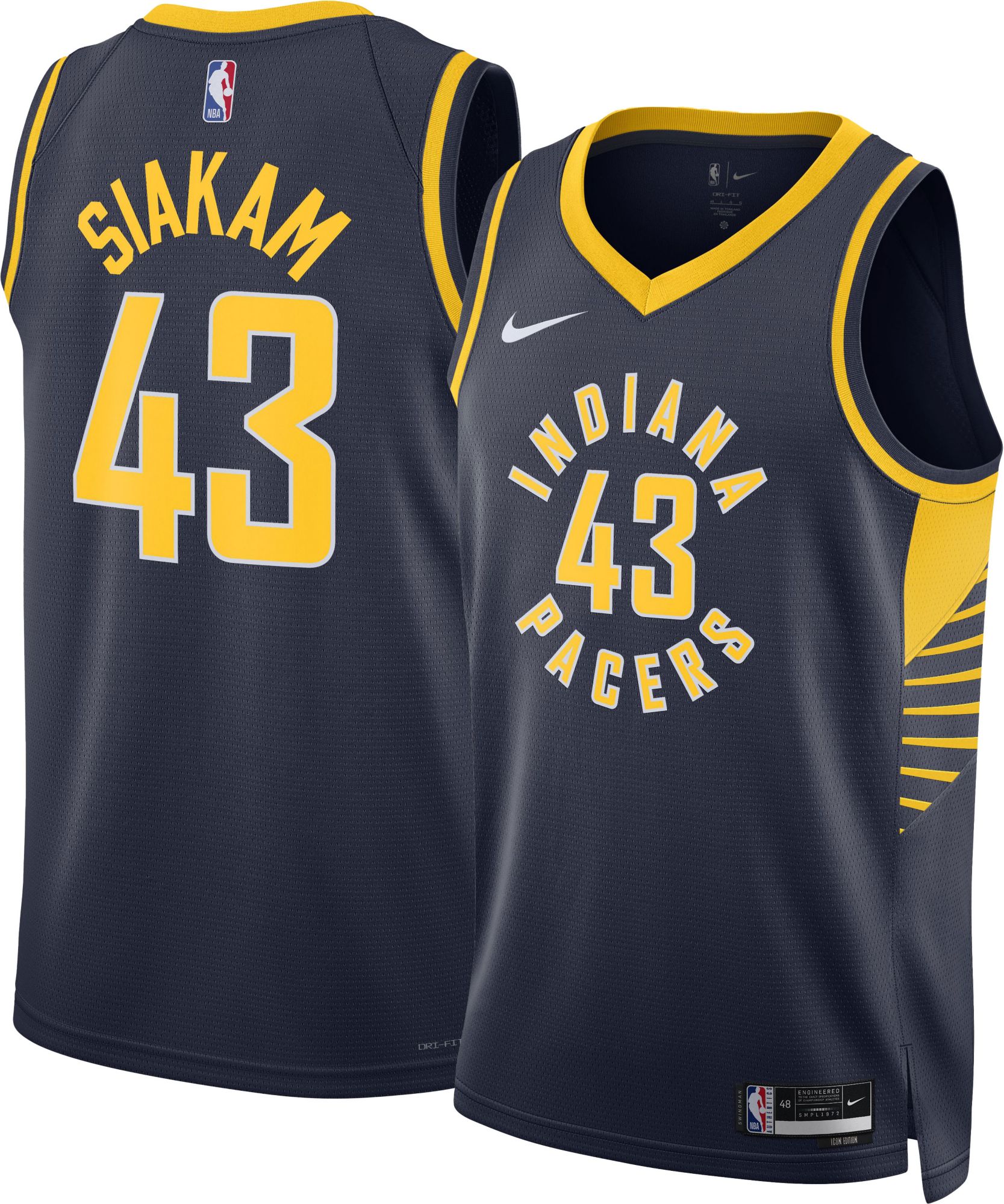 Nike Adult Indiana Pacers Pascal Siakam #43 Swingman Icon Jersey product image