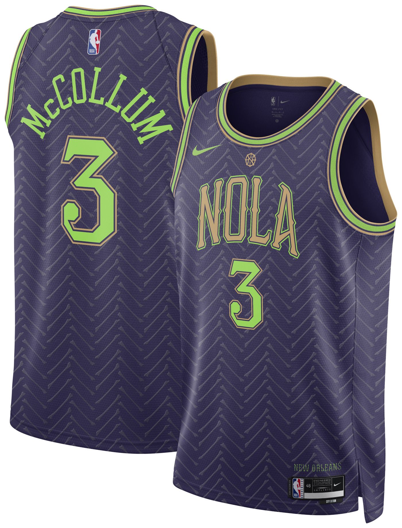 Nike Adult 2024 25 City Edition New Orleans Pelicans CJ McCollum 3 Jersey Dick s Sporting Goods