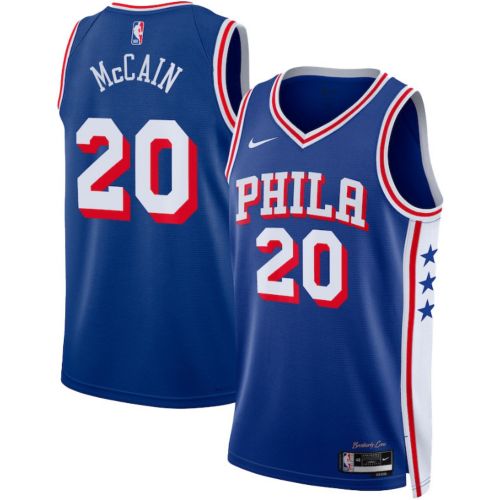 Philadelphia 76ers バスケットユニフォーム Nike Adult Philadelphia 76ers Jaylen Brown #7 Blue Swingman Icon