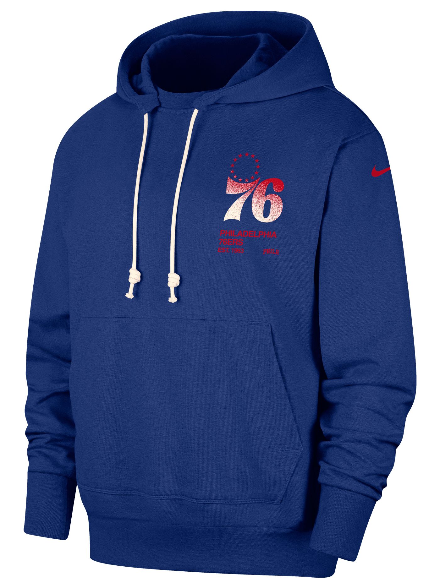 Nike Adult Philadelphia 76ers Blue Courtside Standard Issue Hoodie Dick s Sporting Goods