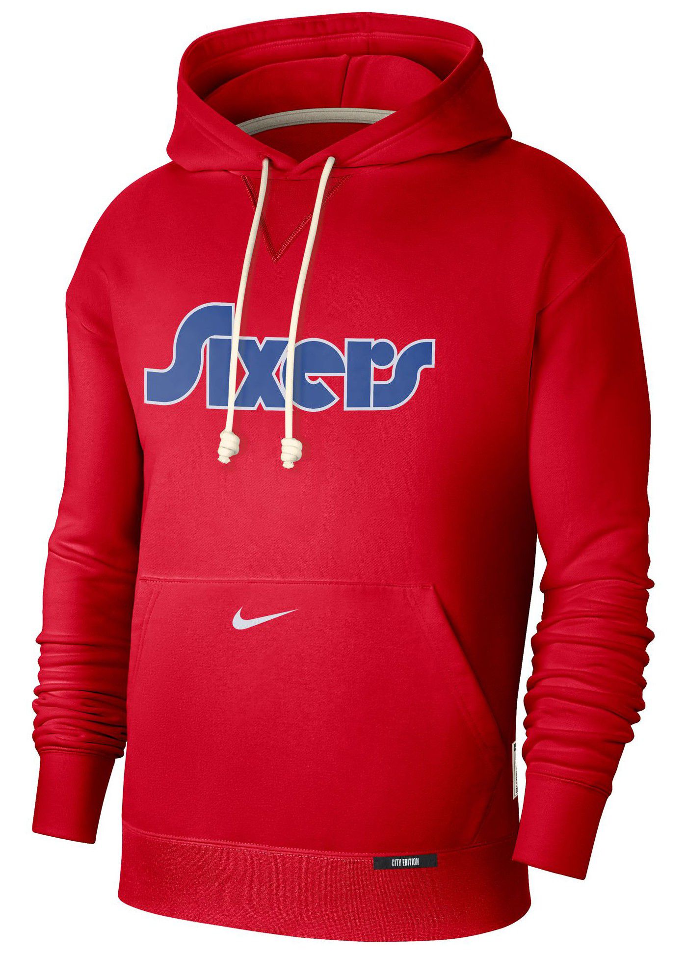 Nike Philadelphia 76ers Standard Issue City Edition Men s Dri Fit NBA Courtside Hoodie Red