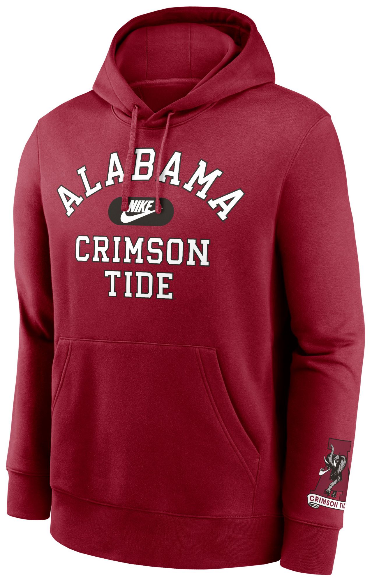 Nike Men's Alabama Crimson Tide Crimson Club Fleece Retro Double-Hit Pullover Hoodie product image
