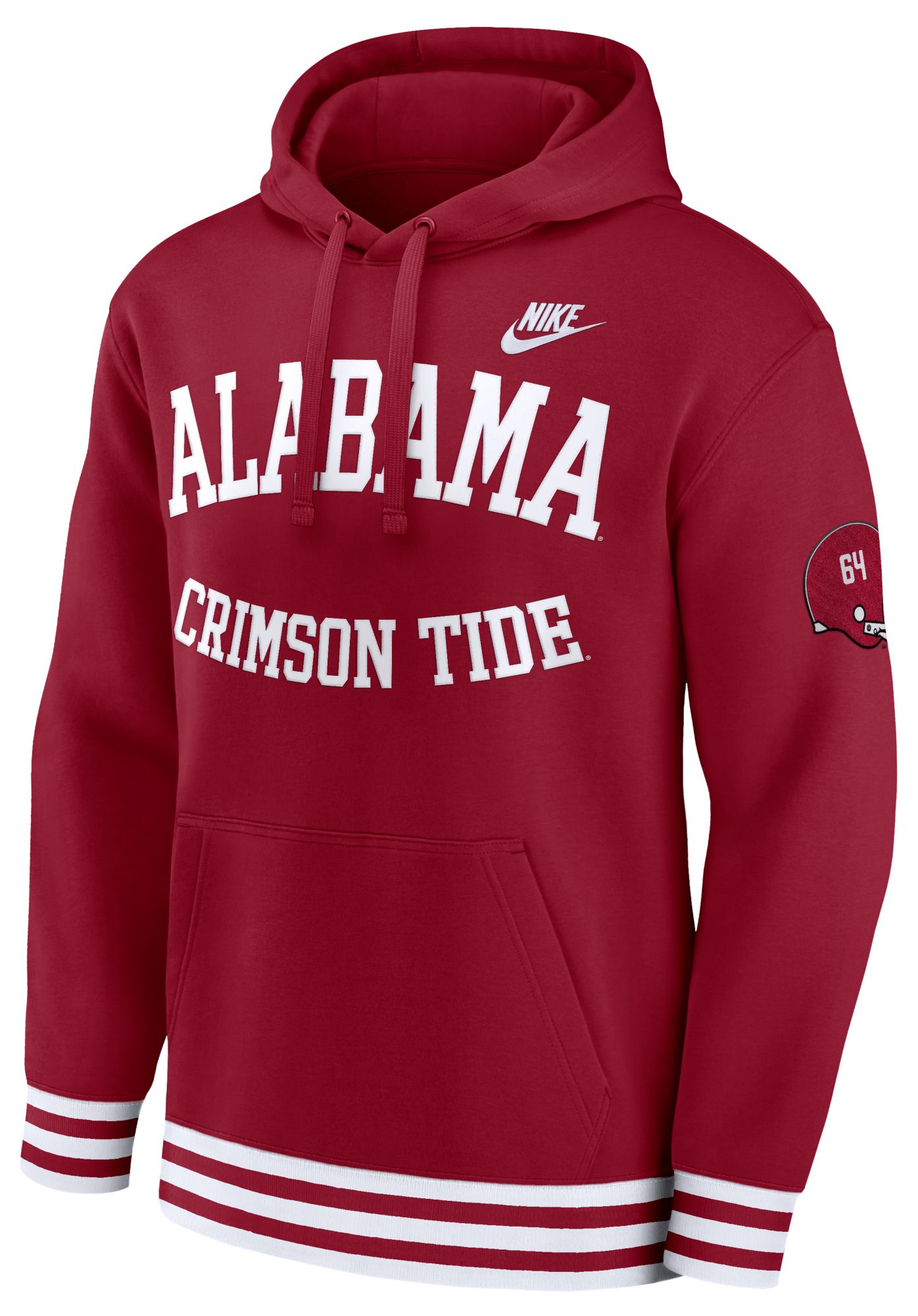 Nike Men's Alabama Crimson Tide Crimson Club Fleece Retro Pullover Hoodie product image