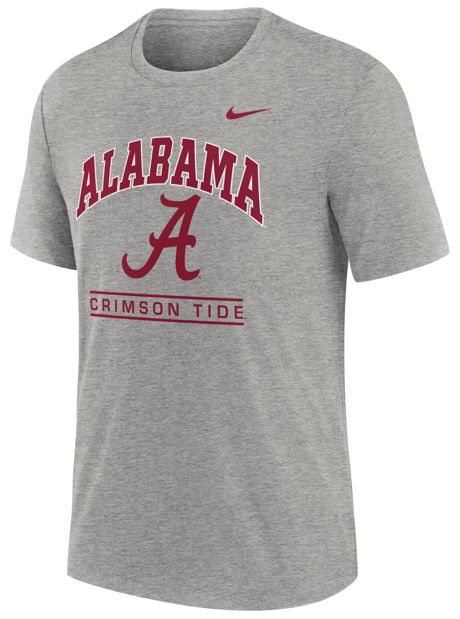 Nike Men's Alabama Crimson Tide Grey Tri-Blend Arch Wordmark T-Shirt product image