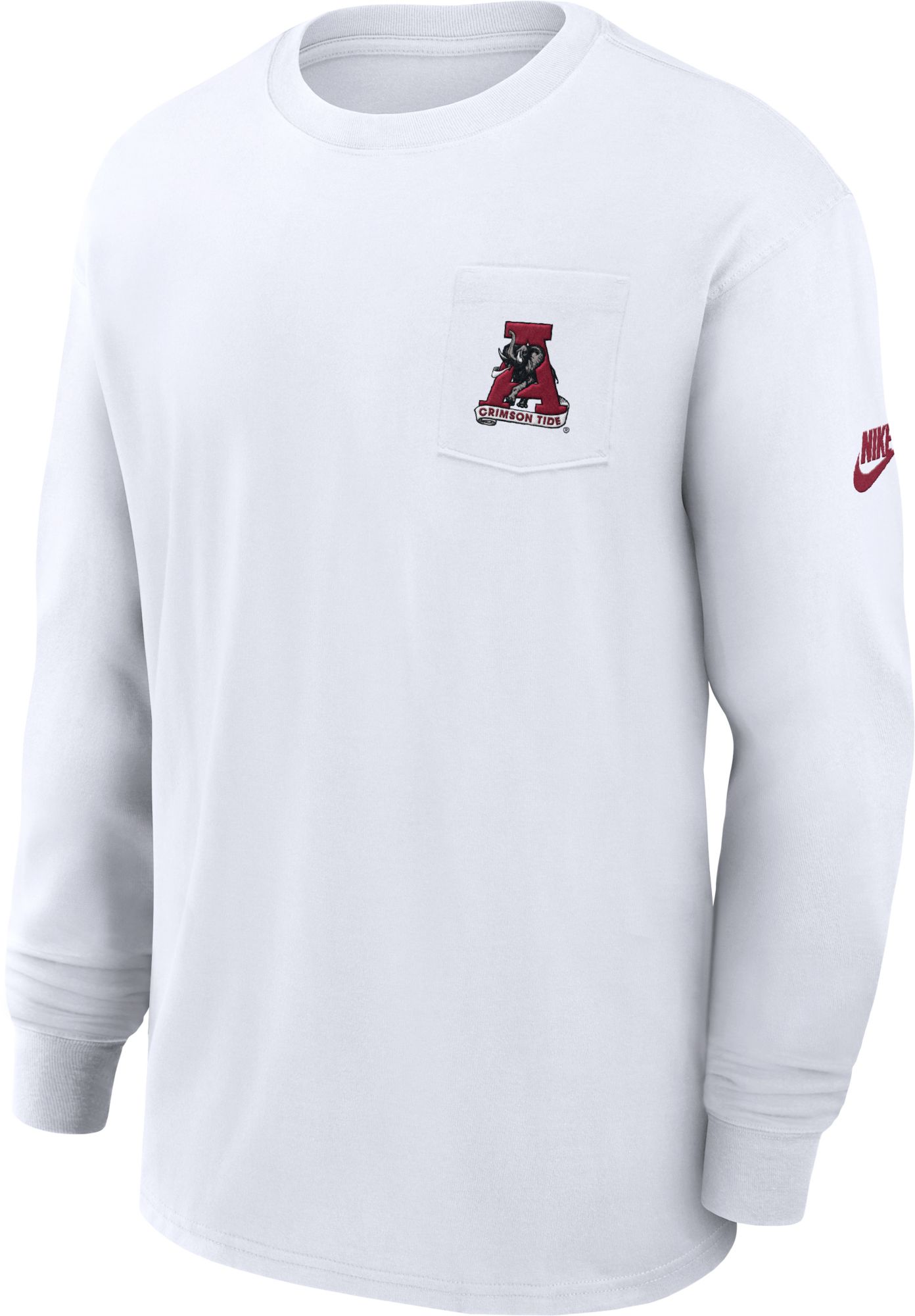 Nike Men's Alabama Crimson Tide White Max90 Pocket Long Sleeve T-Shirt product image