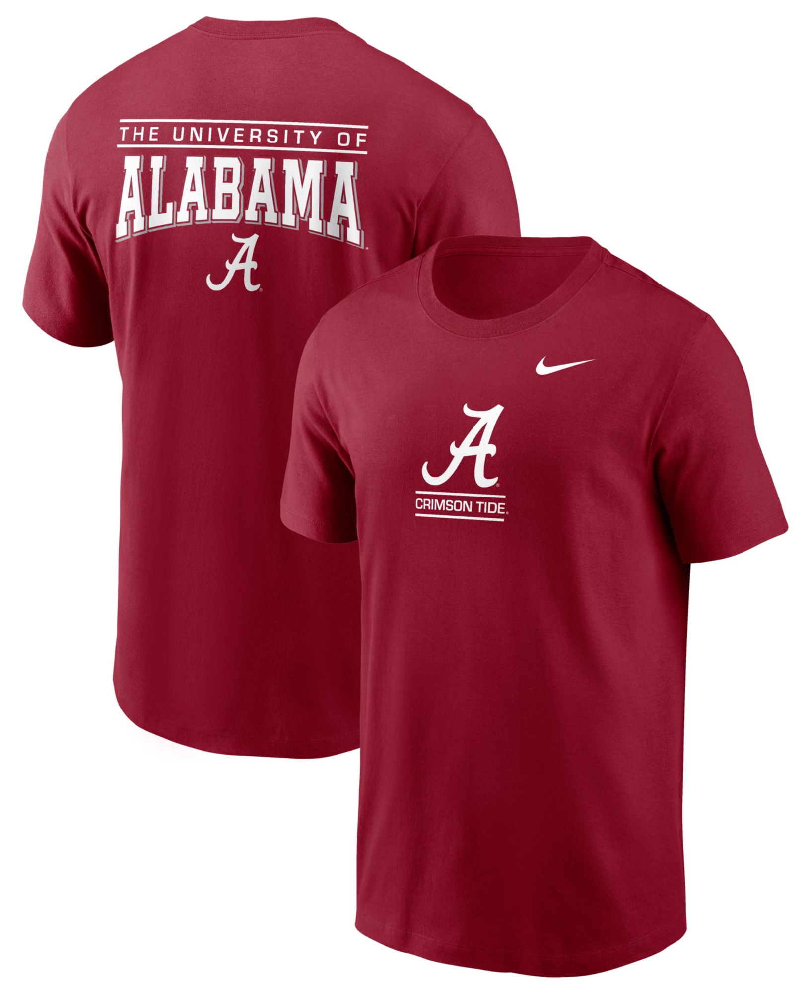Nike Men's Alabama Crimson Tide Crimson Core Cotton Double Hit Logo T-Shirt product image