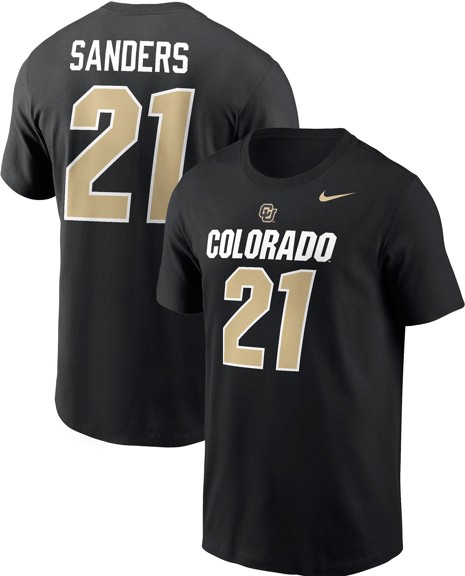 Nike Men's Colorado Buffaloes Shilo Sanders #21 Black Jersey T-Shirt product image