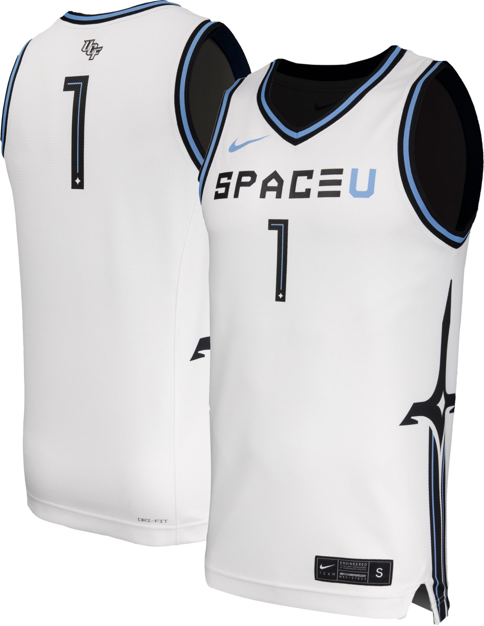 Nike Men's UCF Knights Space U White Replica Basketball Jersey product image