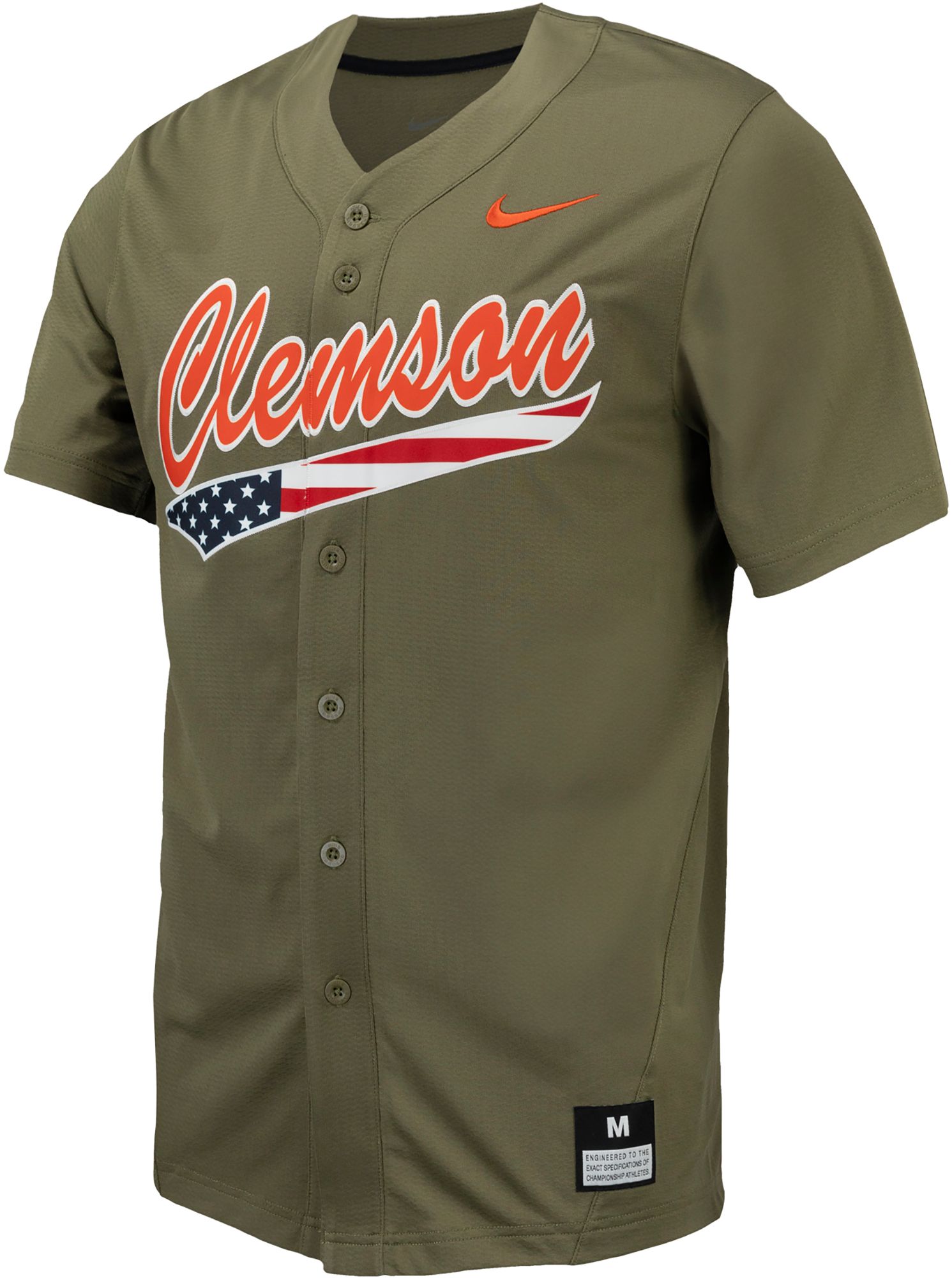 Nike Men's Clemson Tigers Full Button Replica Baseball Jersey