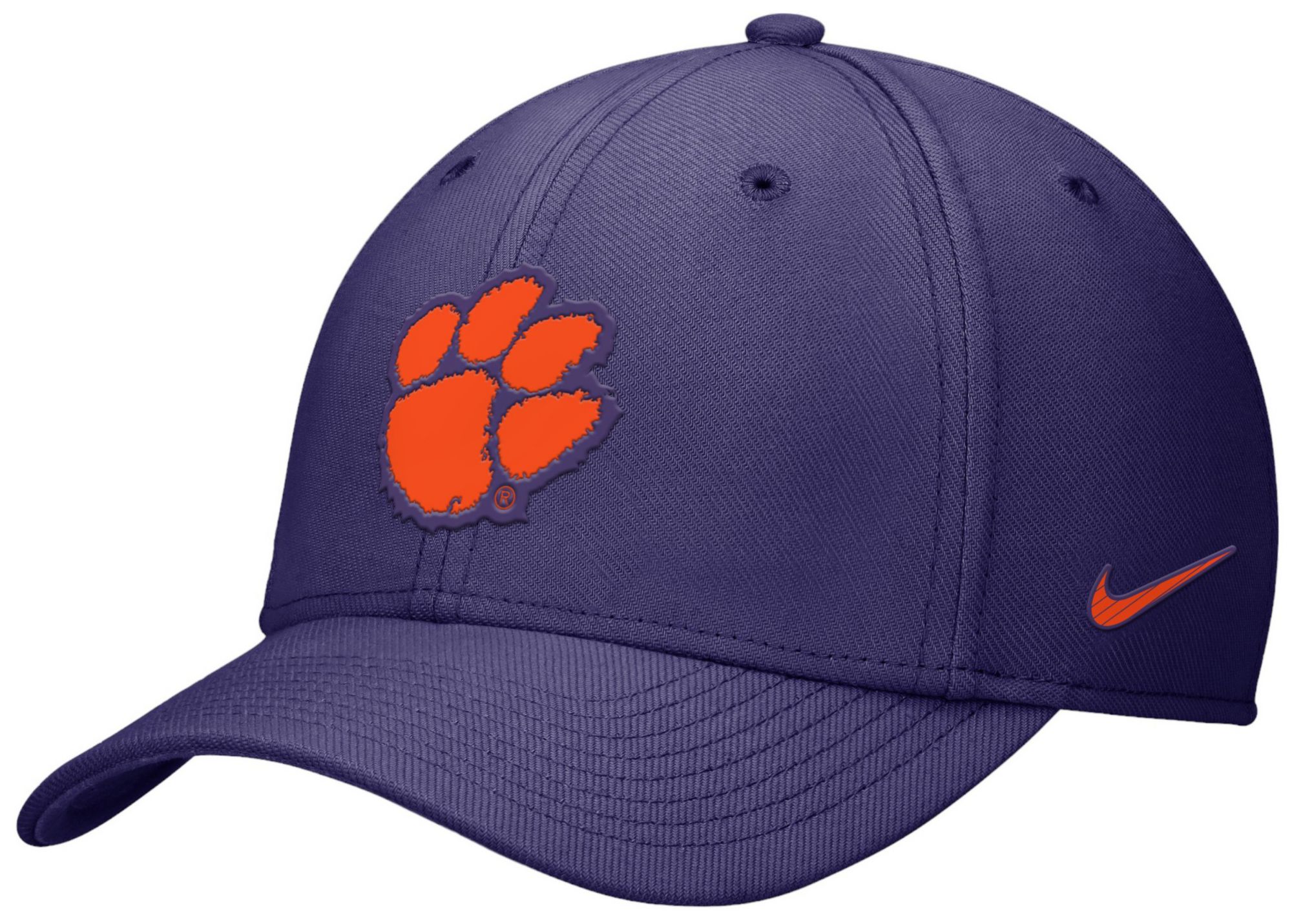 Nike Men's Clemson Tigers Orchid Rise Swooshflex Hat product image