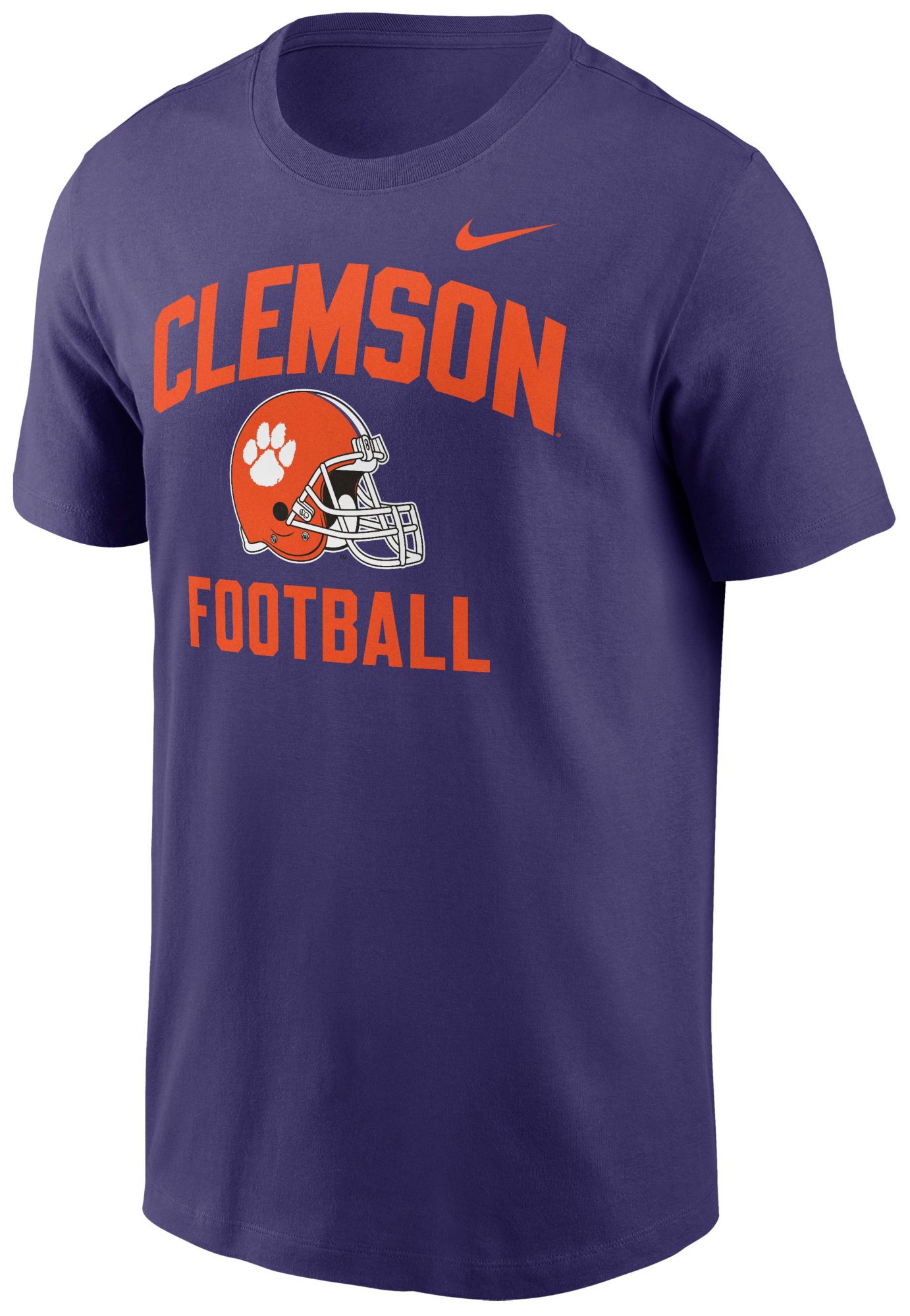 Nike Men's Clemson Tigers Orchid Football Helmet T-Shirt product image