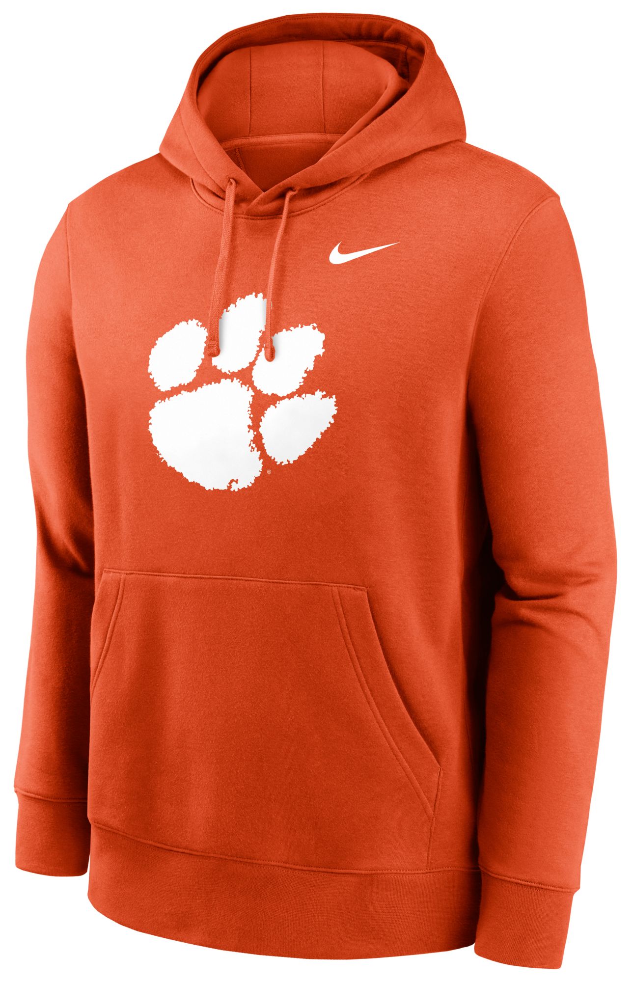 Nike Men's Clemson Tigers Orange Club Fleece Primary Logo Pullover Hoodie product image