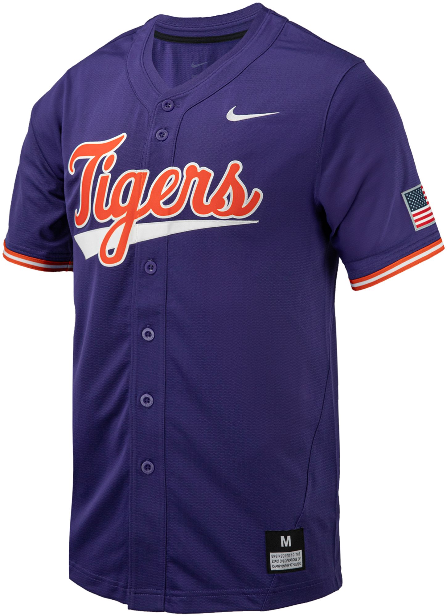 Nike Men's Clemson Tigers Regalia Full Button Replica Baseball Jersey
