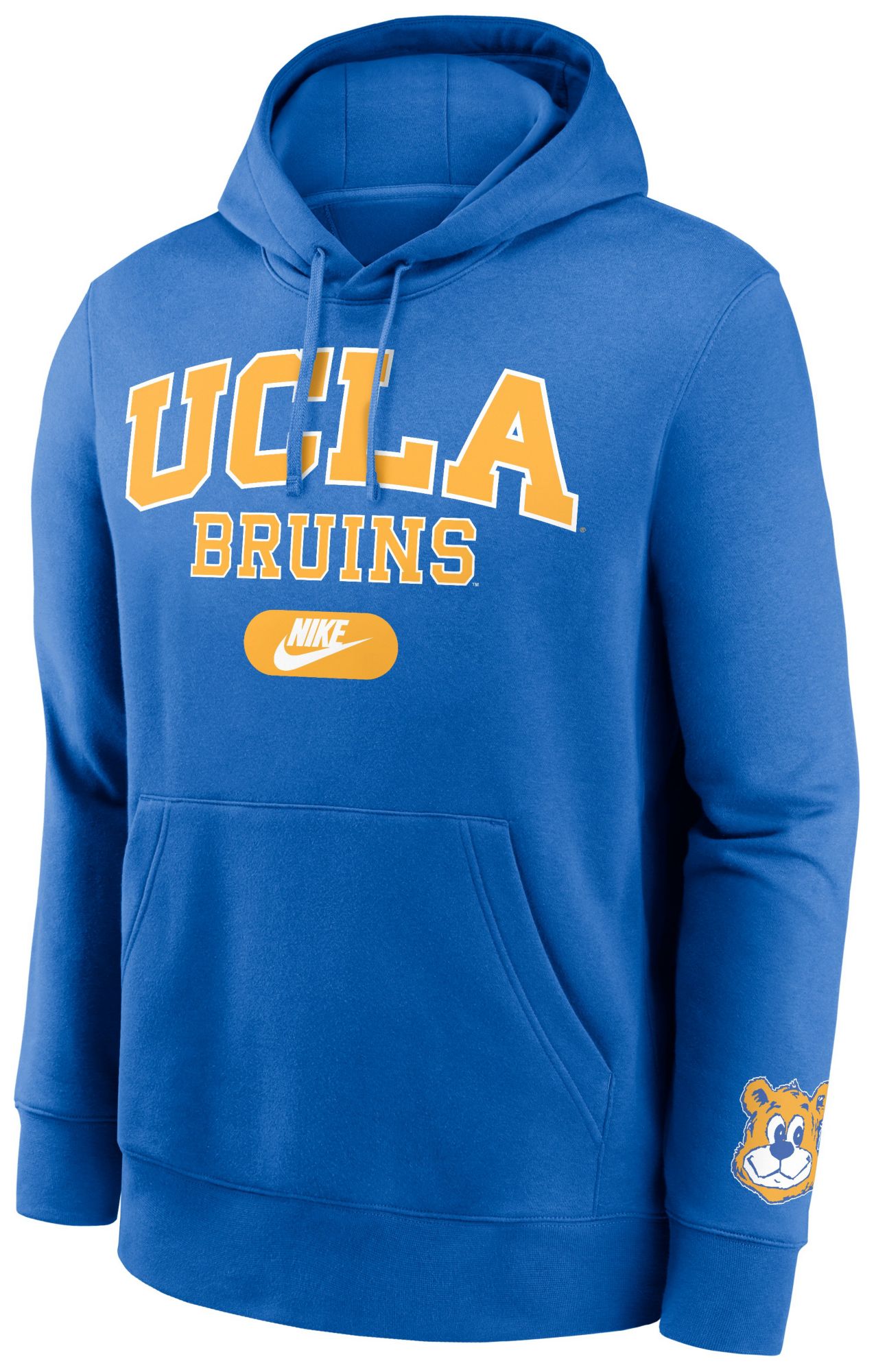 Nike Men's UCLA Bruins True Blue Club Fleece Retro Double-Hit Pullover Hoodie product image