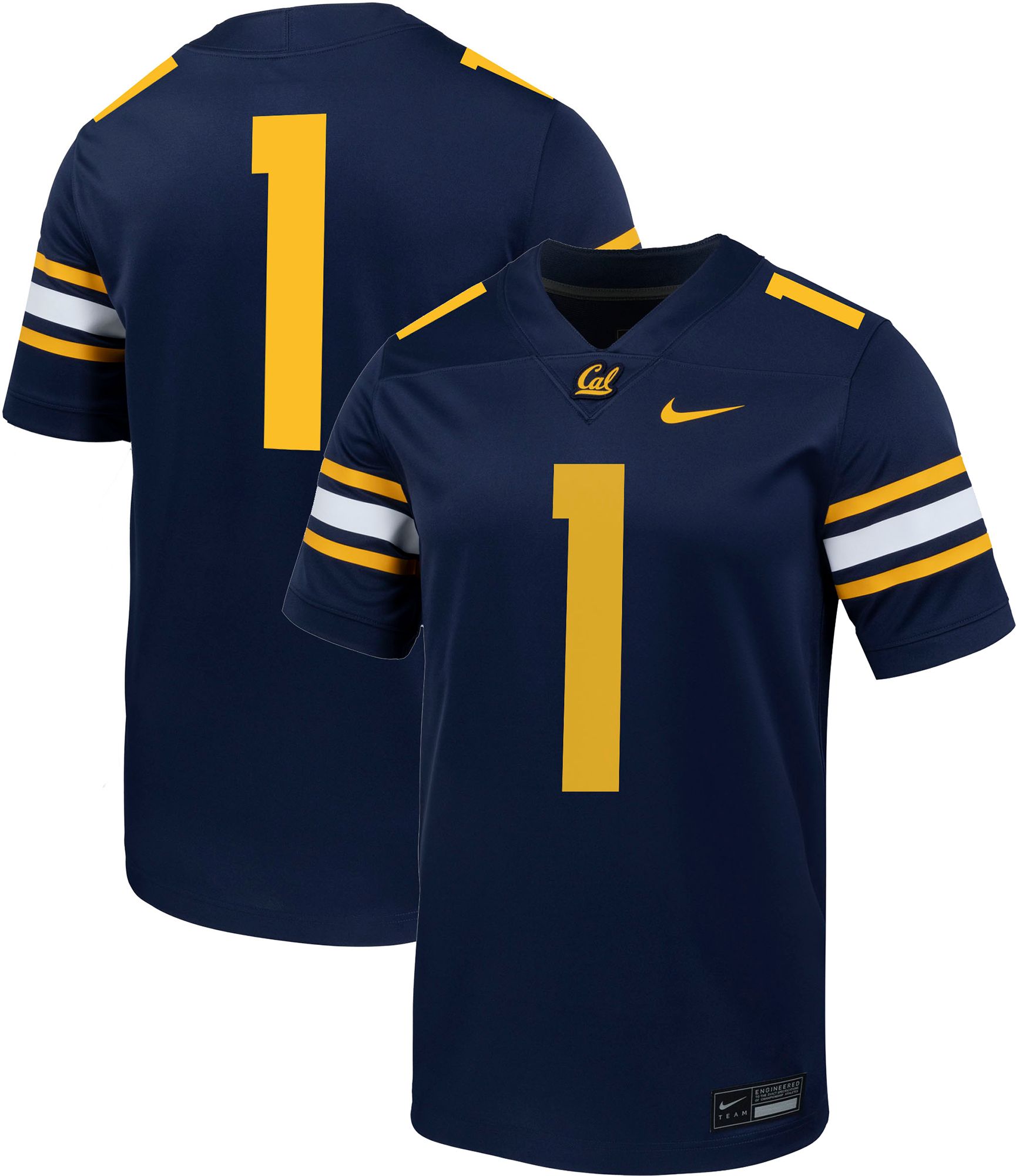 Nike Men's Cal Golden Bears #1 Blue Replica Football Jersey product image