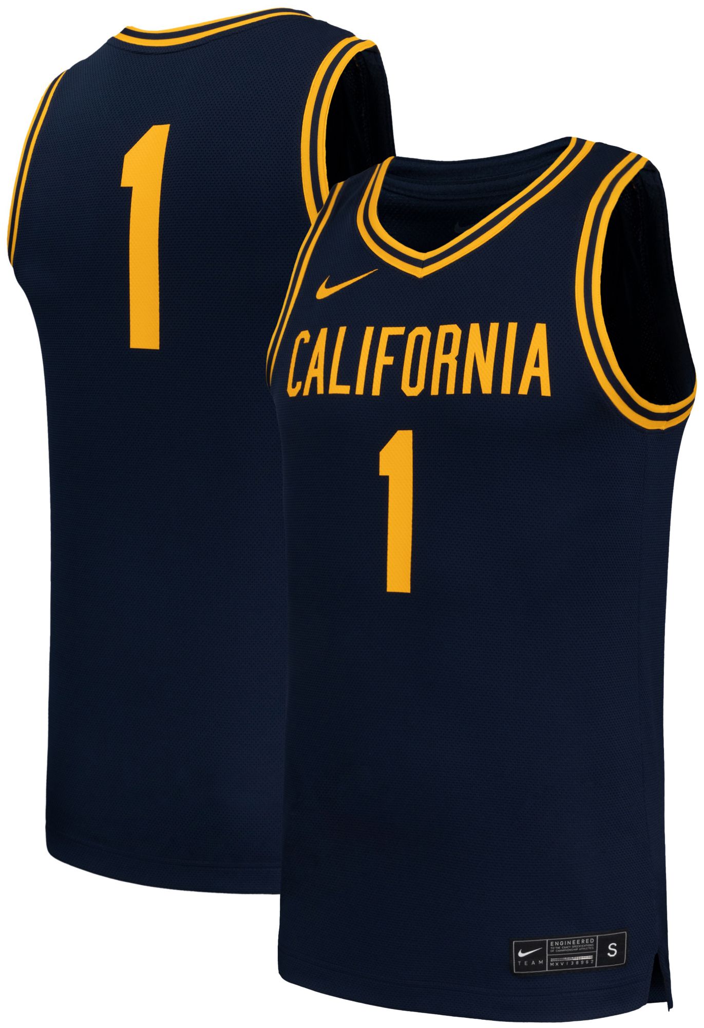 Nike Men's Cal Golden Bears Blue Replica Basketball Jersey product image