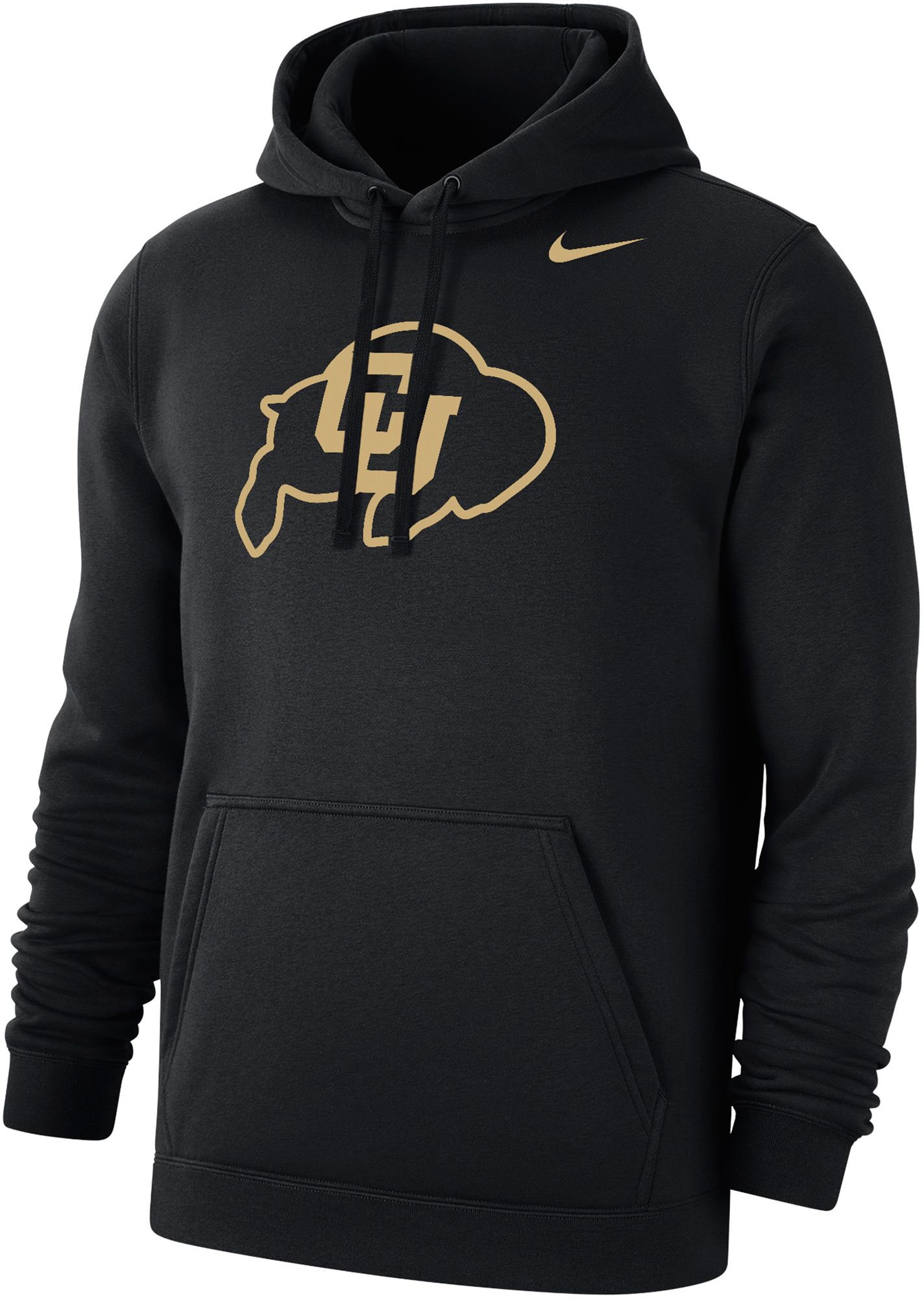Nike Men's Colorado Buffaloes Black Club Fleece Logo Pullover