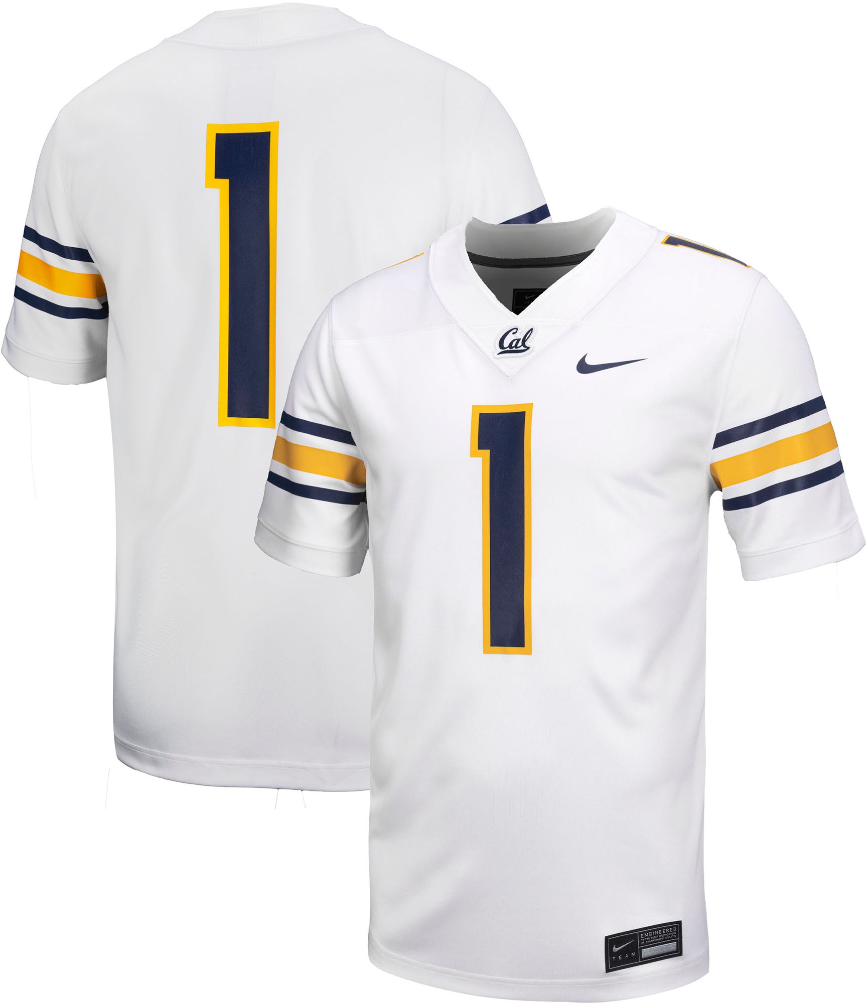Nike Men's Cal Golden Bears #1 White Replica Football Jersey product image