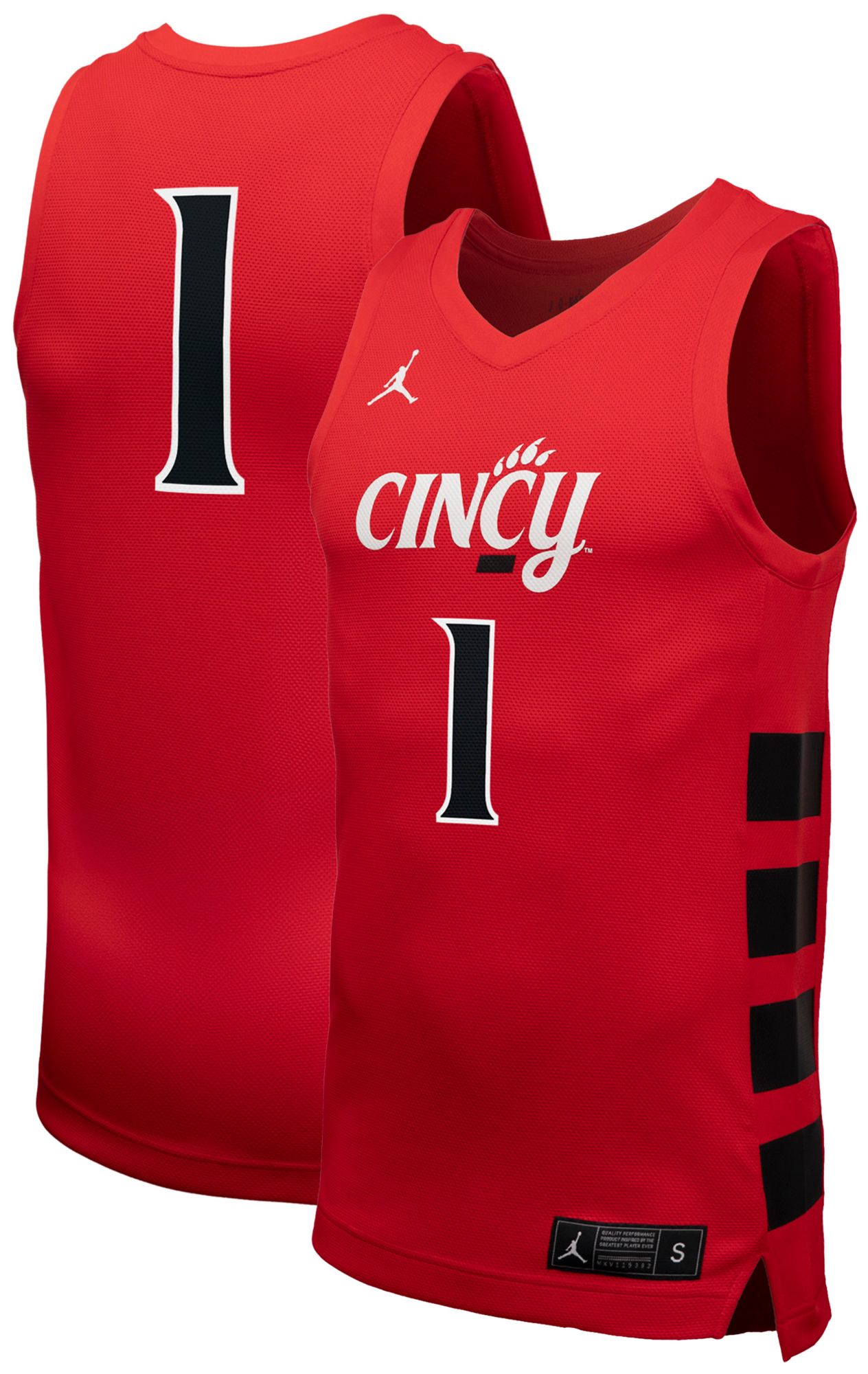 Jordan Men's Cincinnati Bearcats Red Replica Basketball Jersey product image