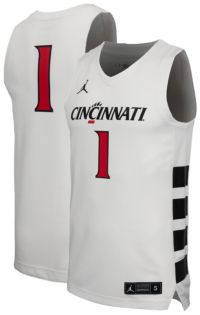 Jordan Men's Cincinnati Bearcats White Replica Basketball Jersey