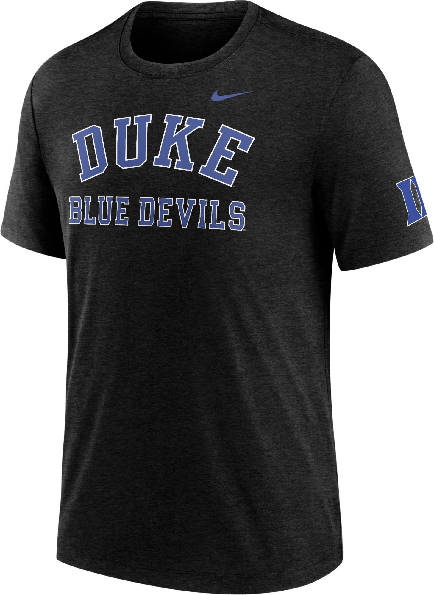 Nike Men's Duke Blue Devils Black Heather Tri-Blend Logo T-Shirt product image