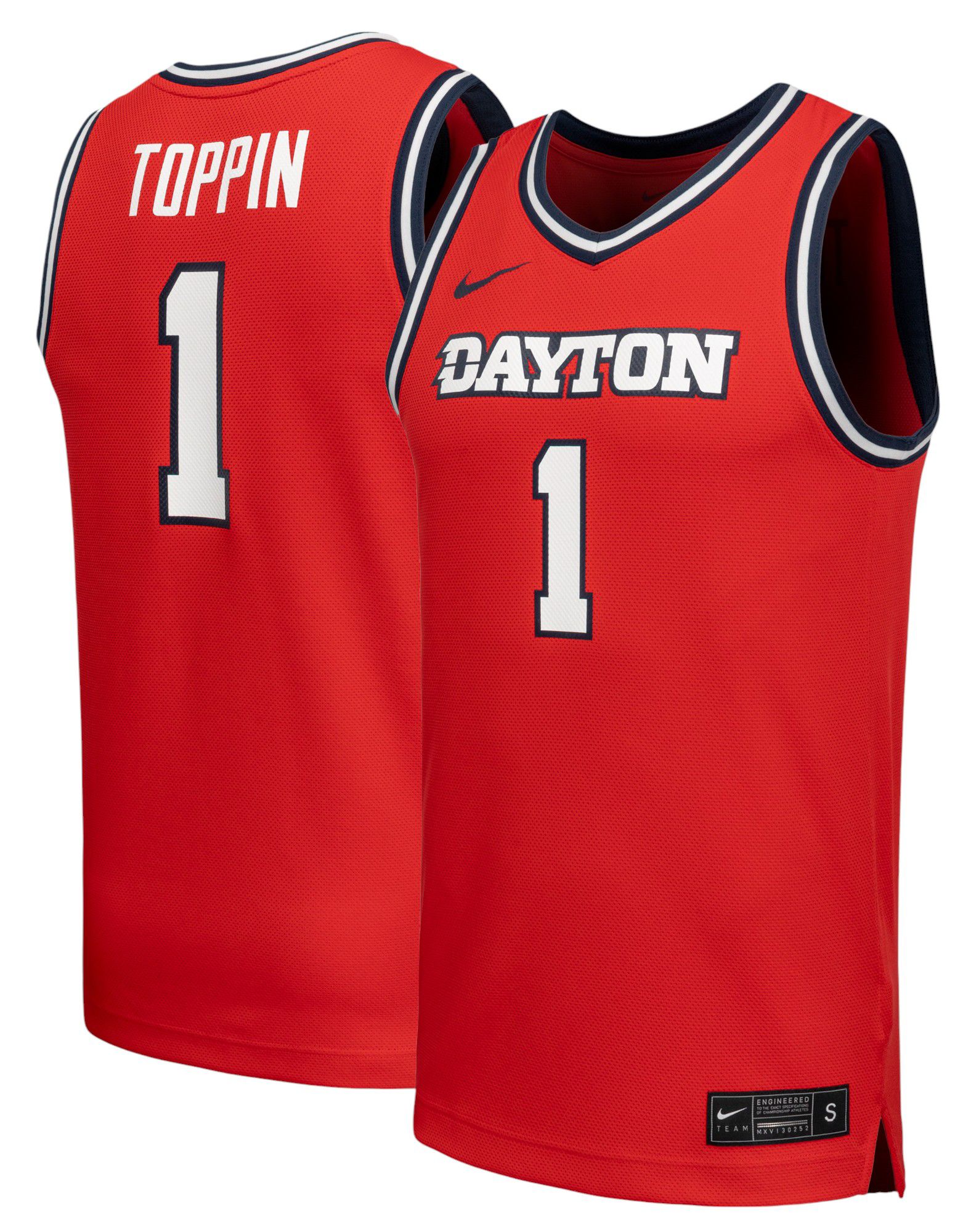 Nike Men's Dayton Flyers Obi Toppin Red Replica Basketball Jersey product image