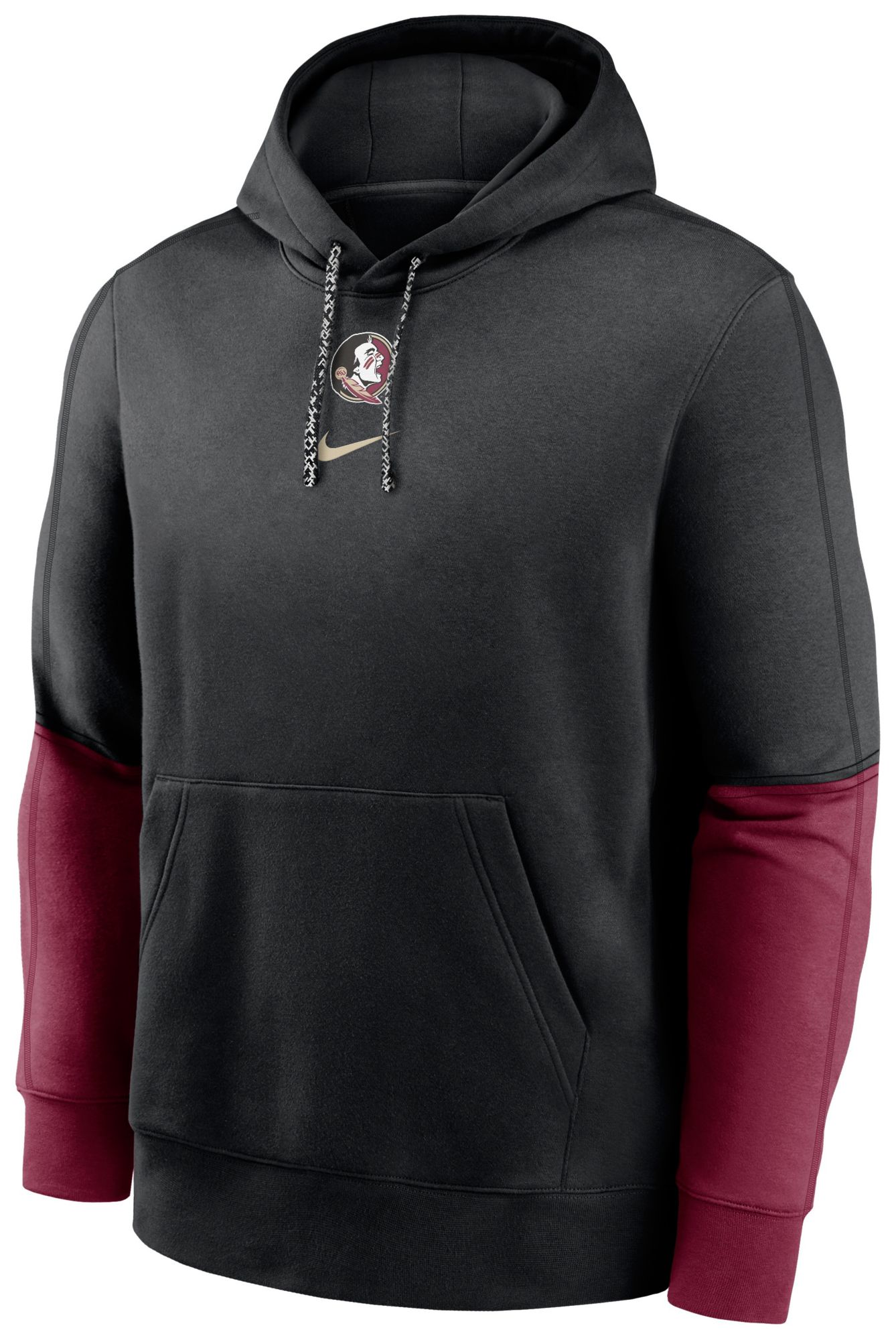Nike Men's Florida State Seminoles Black Club Fleece Team Issue Sideline Player Pullover Hoodie product image