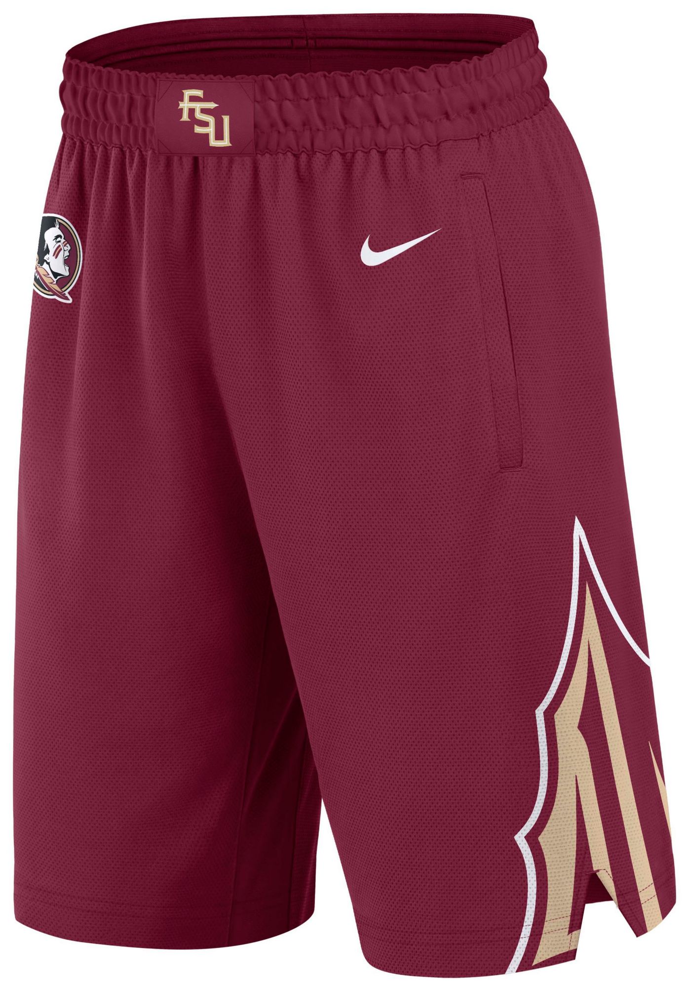 Nike Men's Florida State Seminoles Team Maroon Replica Basketball Shorts product image