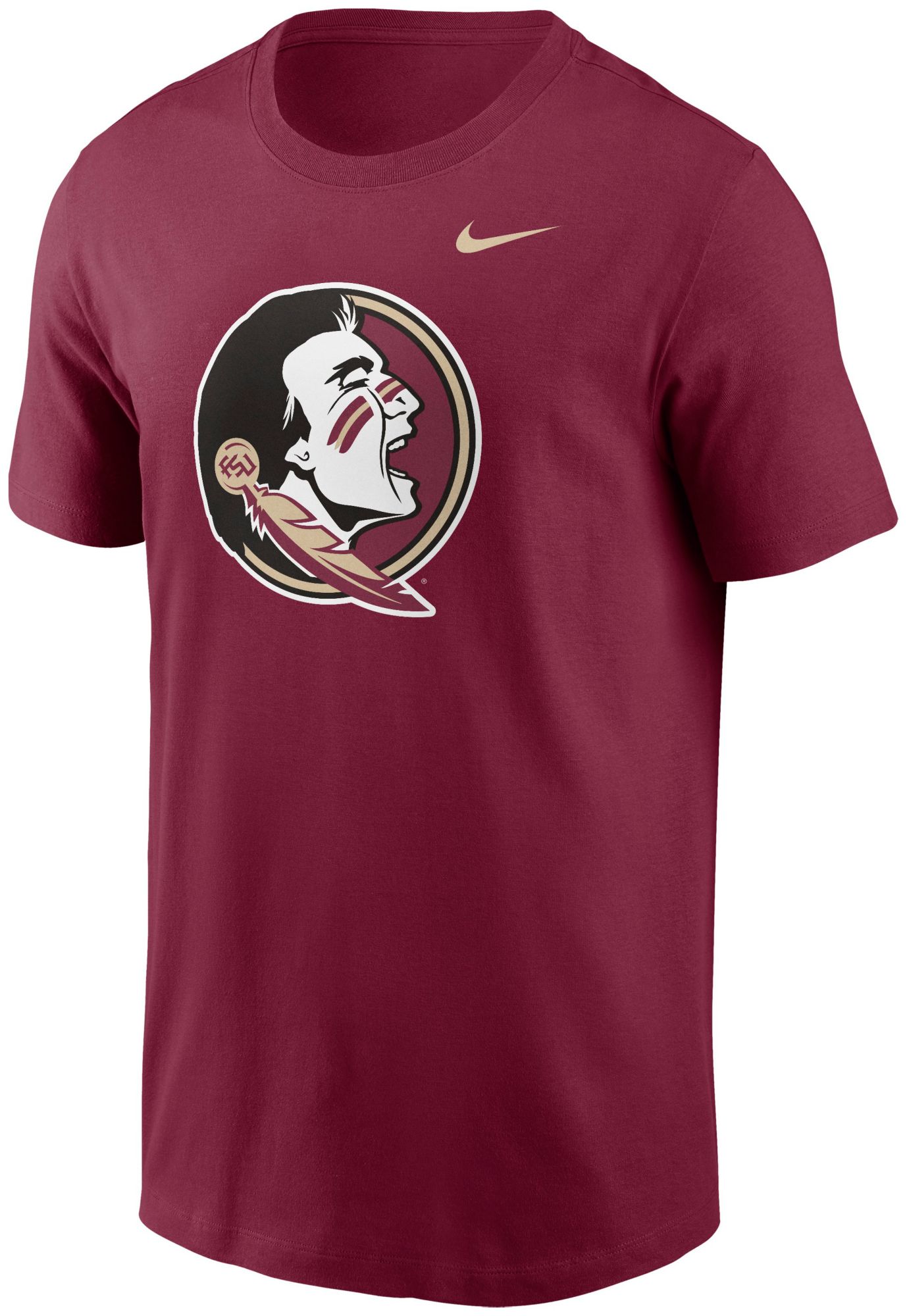 Nike Men's Florida State Seminoles Maroon Core Cotton Logo T-Shirt product image