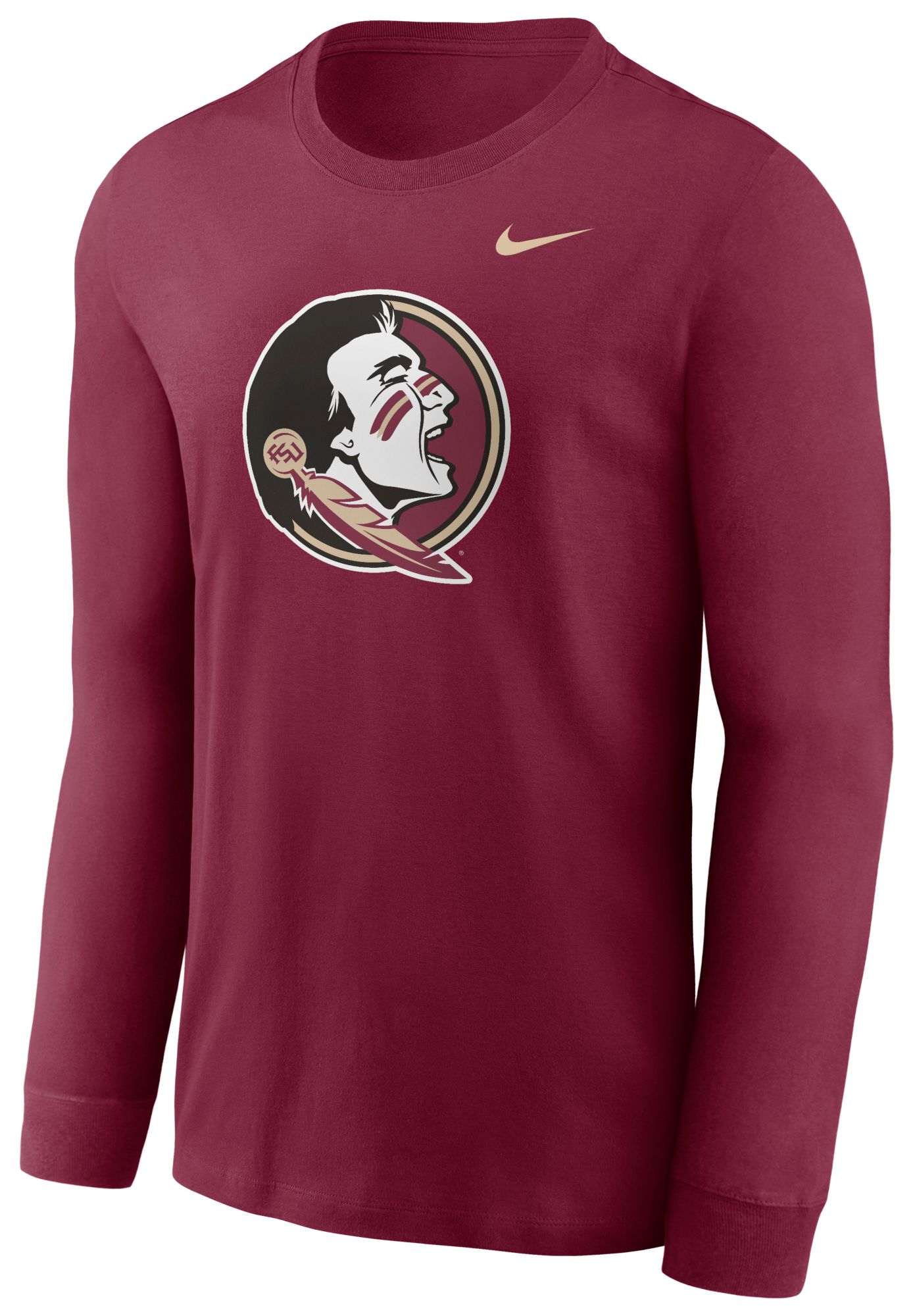Nike Men's Florida State Seminoles Garnet Core Cotton Logo Long Sleeve T-Shirt product image