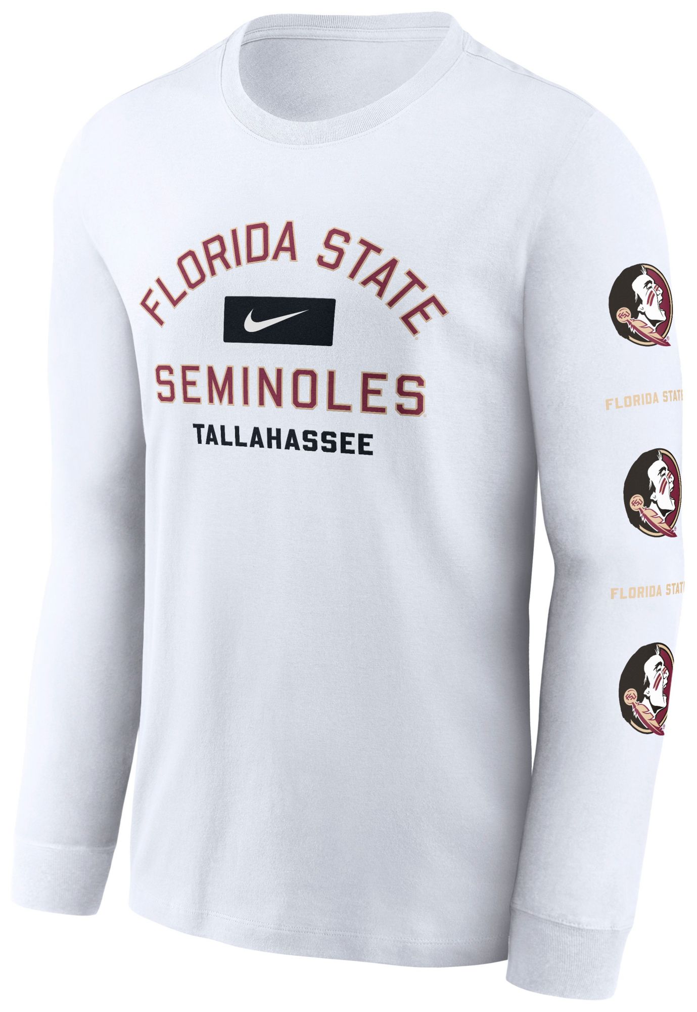 Nike Men's Florida State Seminoles White Sleeve Hit Long Sleeve T-Shirt product image